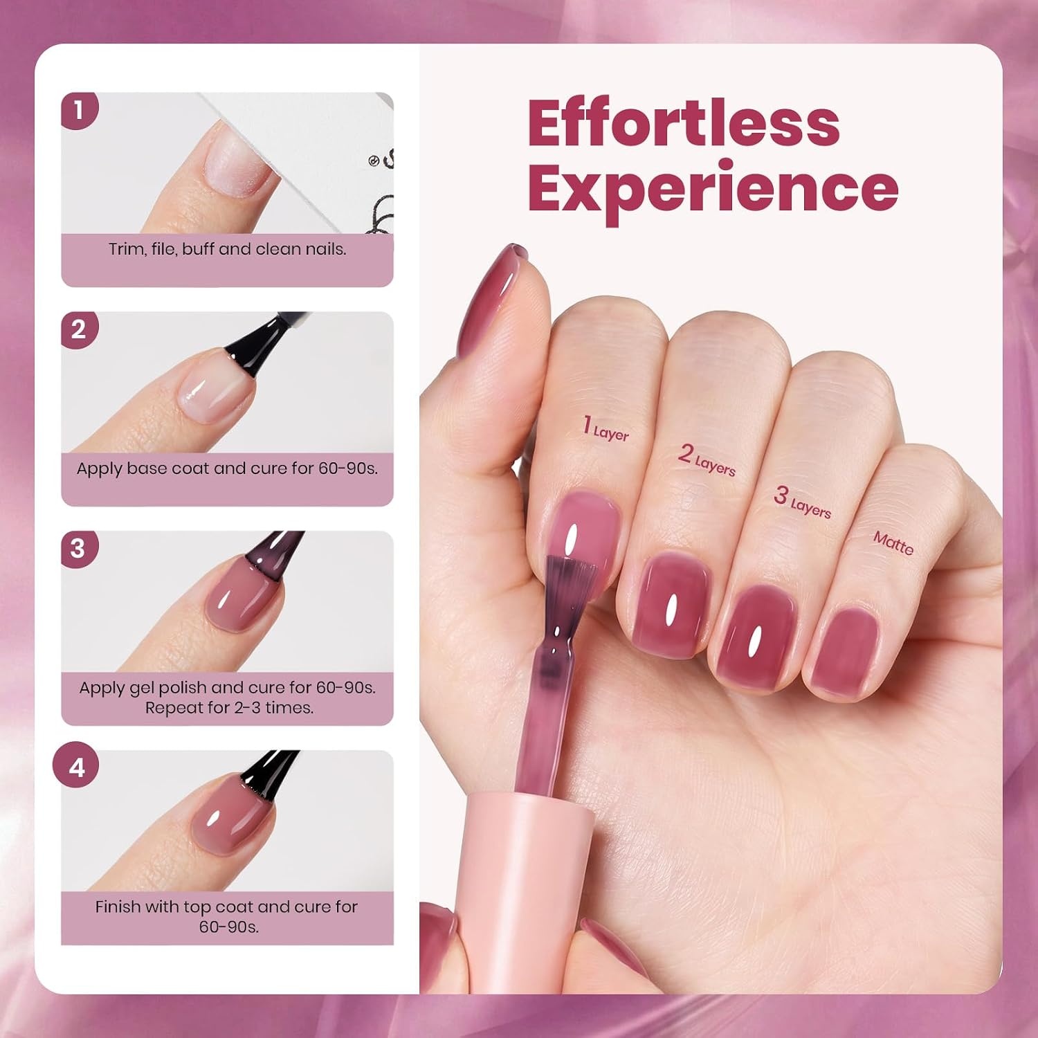 image:imageBeetles Purple Gel Nail Polish Fig Jelly 15ML Deep Purple Jelly Gel Polish Sheer Translucent Nail Polish Soak Off UV French Nail Art Salon DIY at Home Manicure Gift for WomenJ Sheer Purple Grape Ice Tea