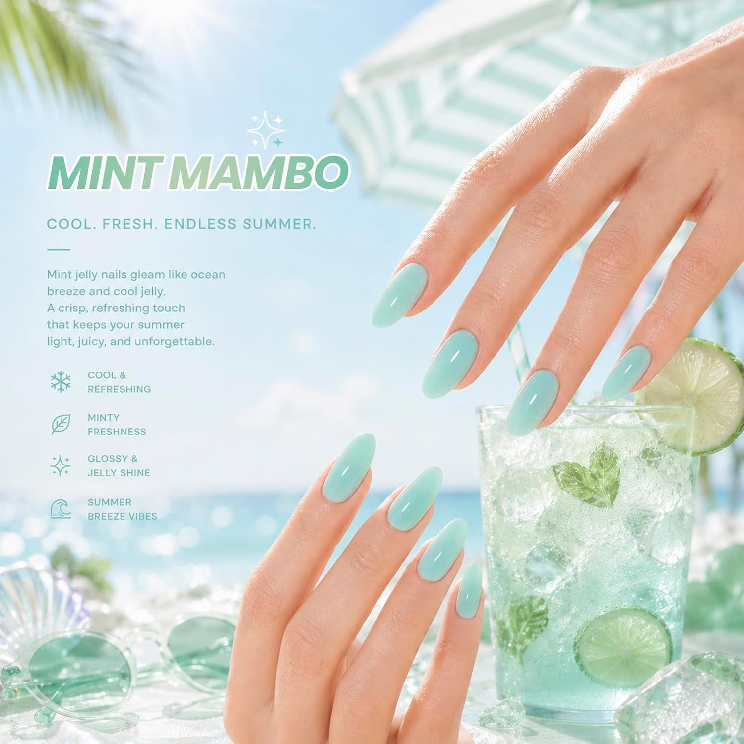 image:imageBeetles Purple Gel Nail Polish Fig Jelly 15ML Deep Purple Jelly Gel Polish Sheer Translucent Nail Polish Soak Off UV French Nail Art Salon DIY at Home Manicure Gift for WomenD Sheer Mint Green Mint Mambo