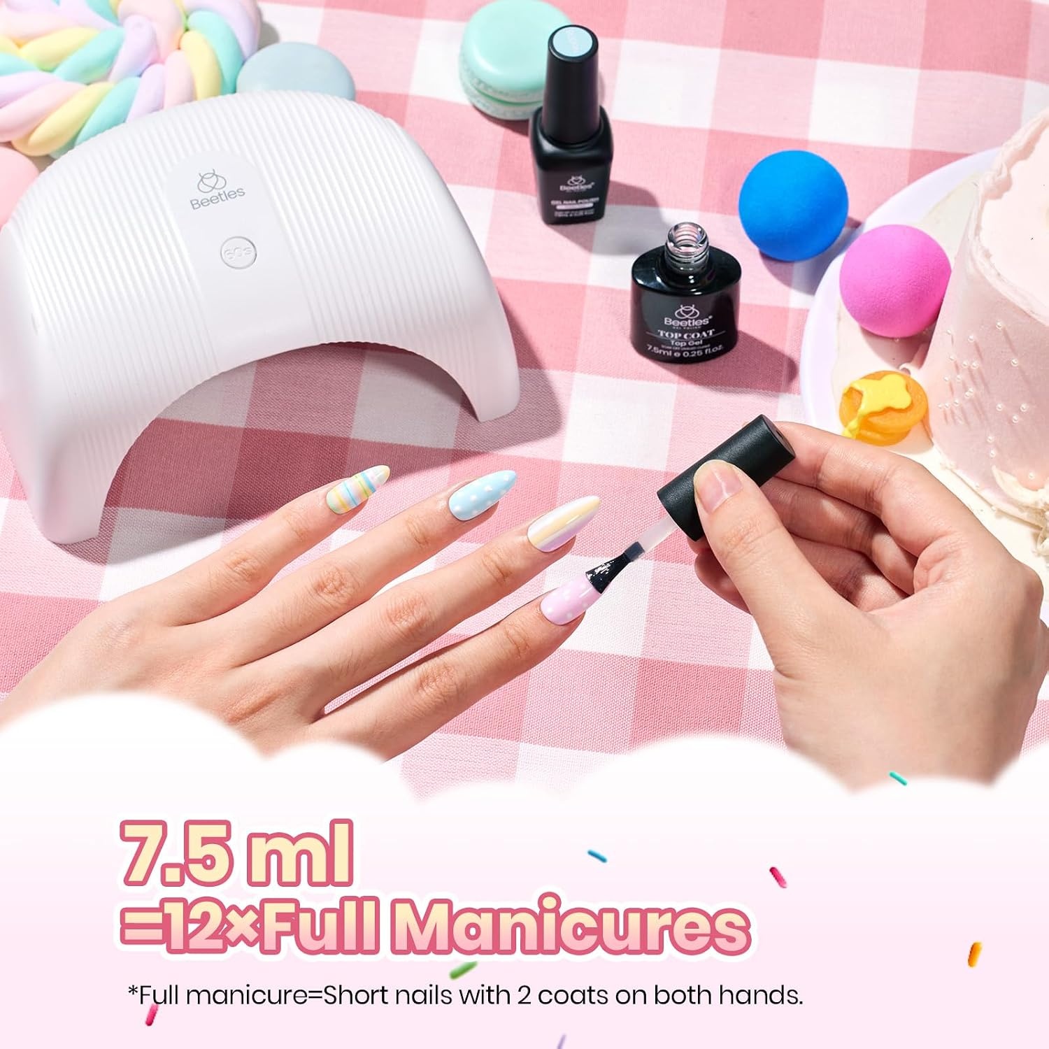 image:imageBeetles Red Gel Nail Polish Set Ruby Hour 6 Colors Jelly Gel Polish Kit Fall Gel Nail Kit Burgundy Wine Red Cherry Brown Sheer Translucent Effect Soak Off UV Salon DIY Gift for WomenCandy Land Soft Pastel