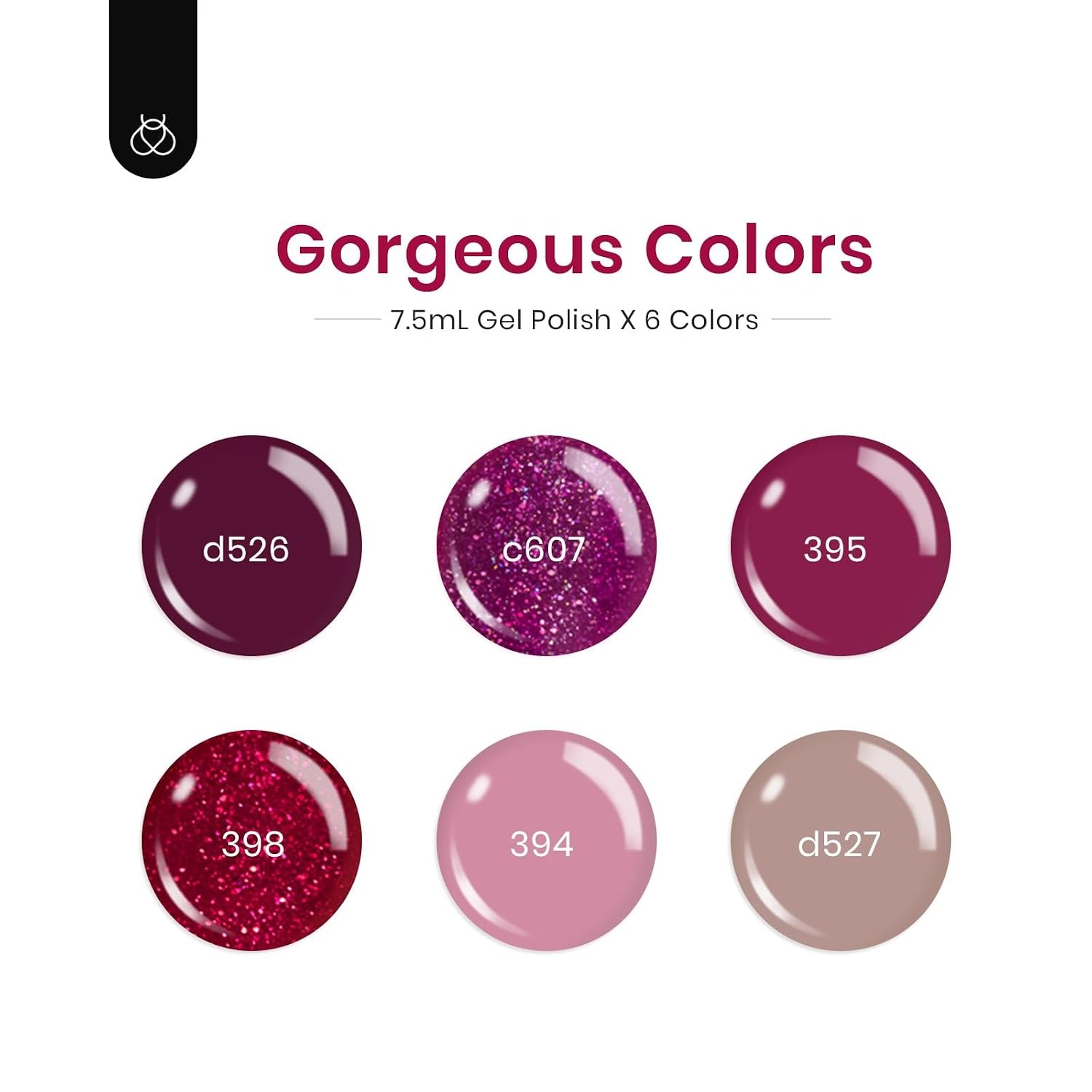 image:imageBeetles Red Gel Nail Polish Set Ruby Hour 6 Colors Jelly Gel Polish Kit Fall Gel Nail Kit Burgundy Wine Red Cherry Brown Sheer Translucent Effect Soak Off UV Salon DIY Gift for WomenZ6 Colors Berry Merlot