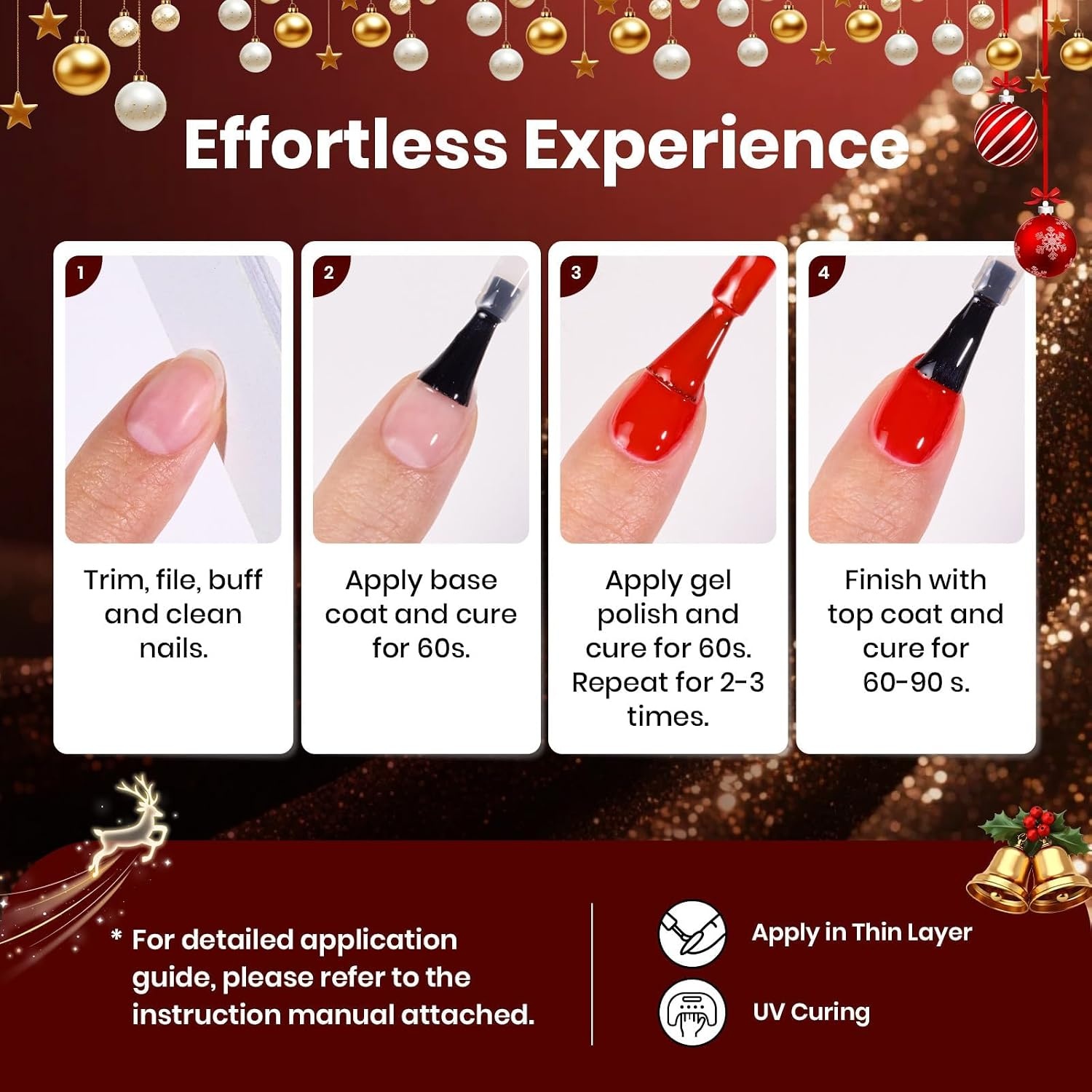 image:imageBeetles Red Gel Nail Polish Set Ruby Hour 6 Colors Jelly Gel Polish Kit Fall Gel Nail Kit Burgundy Wine Red Cherry Brown Sheer Translucent Effect Soak Off UV Salon DIY Gift for Women000Glitter Vintage Luminary