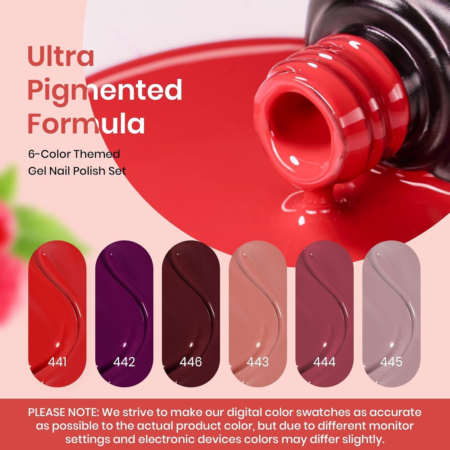 image:imageBeetles Red Gel Nail Polish Set Ruby Hour 6 Colors Jelly Gel Polish Kit Fall Gel Nail Kit Burgundy Wine Red Cherry Brown Sheer Translucent Effect Soak Off UV Salon DIY Gift for Women000Raspberry Sorbet
