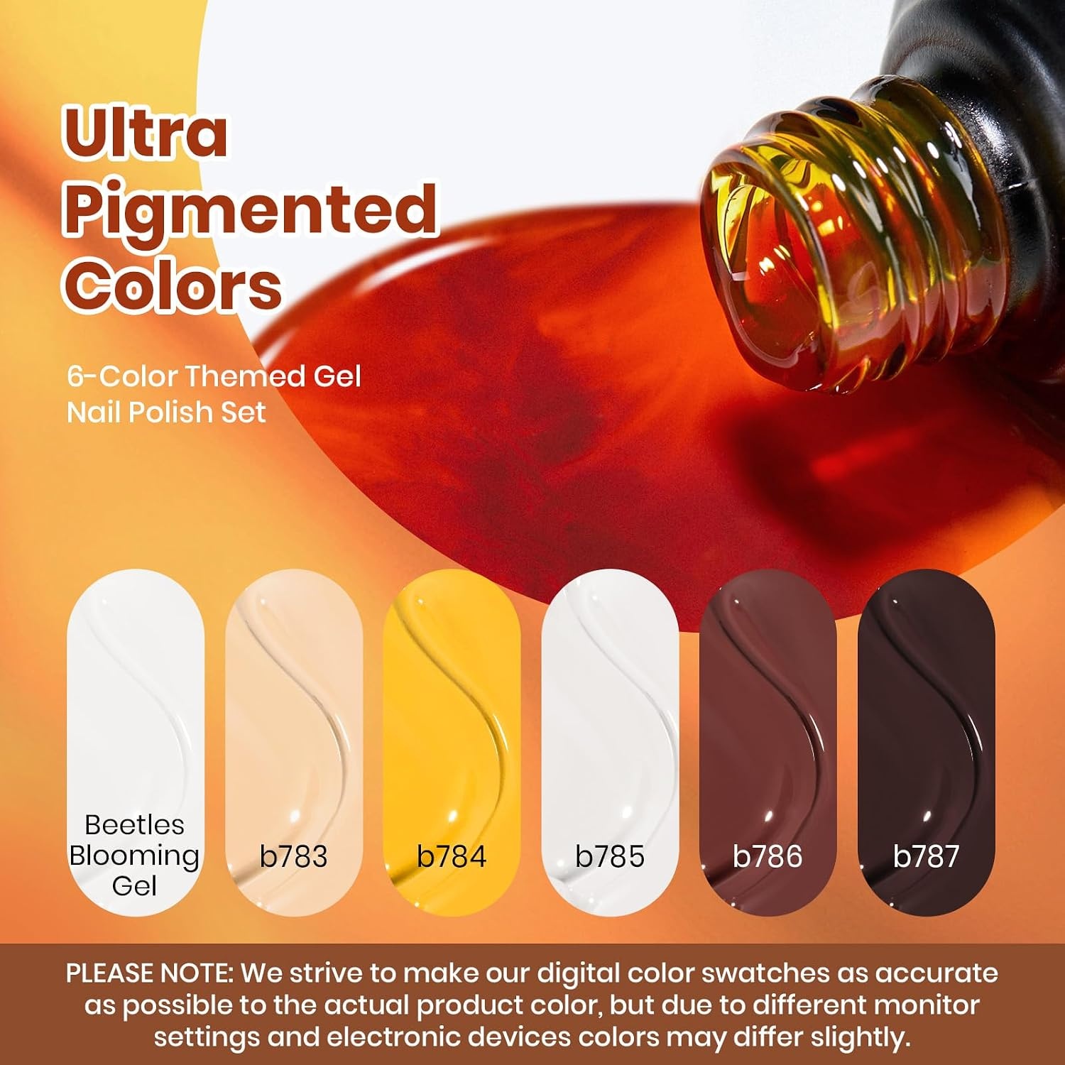 image:imageBeetles Red Gel Nail Polish Set Ruby Hour 6 Colors Jelly Gel Polish Kit Fall Gel Nail Kit Burgundy Wine Red Cherry Brown Sheer Translucent Effect Soak Off UV Salon DIY Gift for Women000Nail Blooming Gel 5 Color Gel