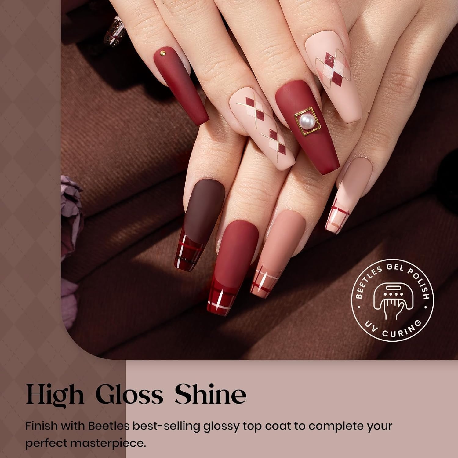 image:imageBeetles Red Gel Nail Polish Set Ruby Hour 6 Colors Jelly Gel Polish Kit Fall Gel Nail Kit Burgundy Wine Red Cherry Brown Sheer Translucent Effect Soak Off UV Salon DIY Gift for Women000Academia Aesthetic