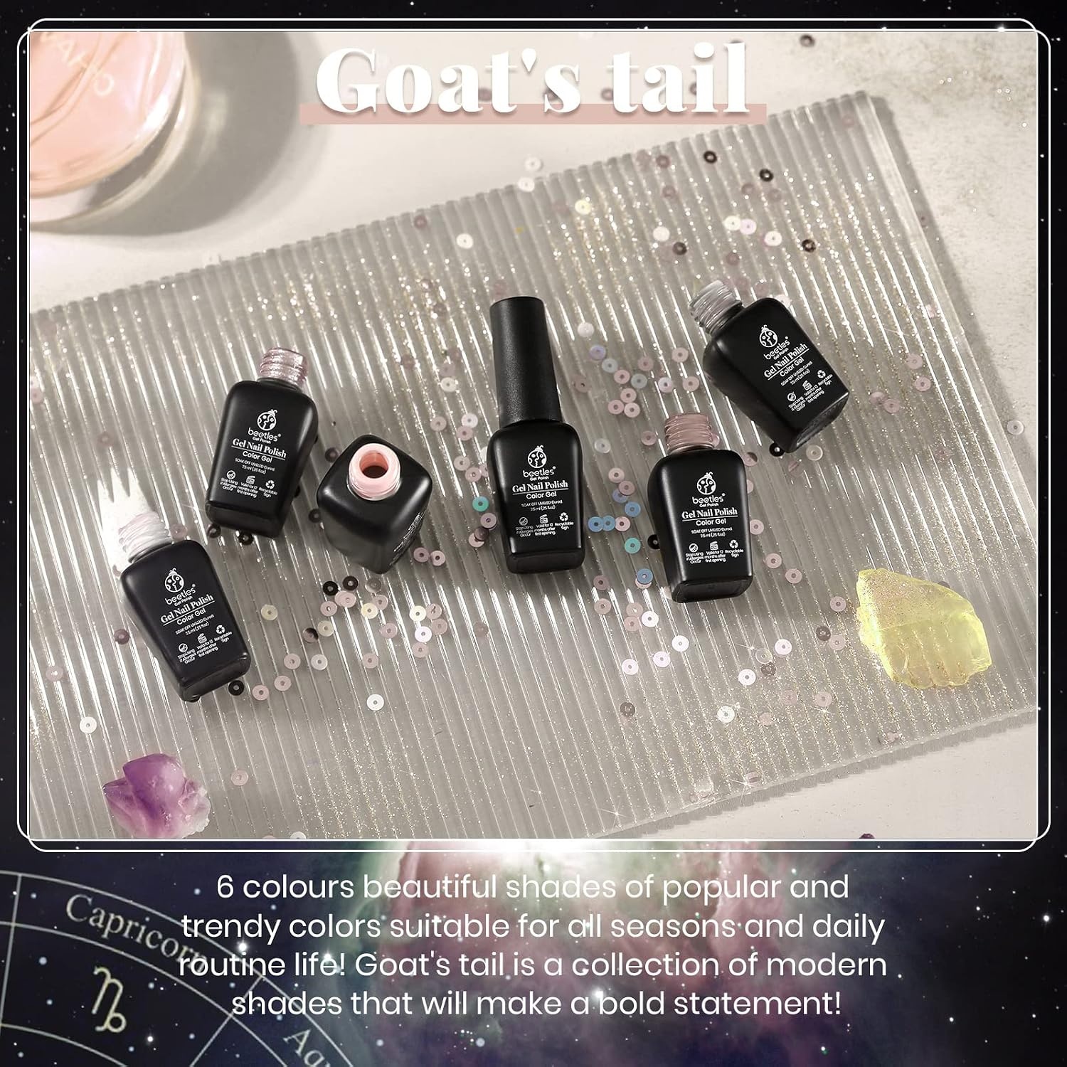 image:imageBeetles Red Gel Nail Polish Set Ruby Hour 6 Colors Jelly Gel Polish Kit Fall Gel Nail Kit Burgundy Wine Red Cherry Brown Sheer Translucent Effect Soak Off UV Salon DIY Gift for Women000Goats Tail