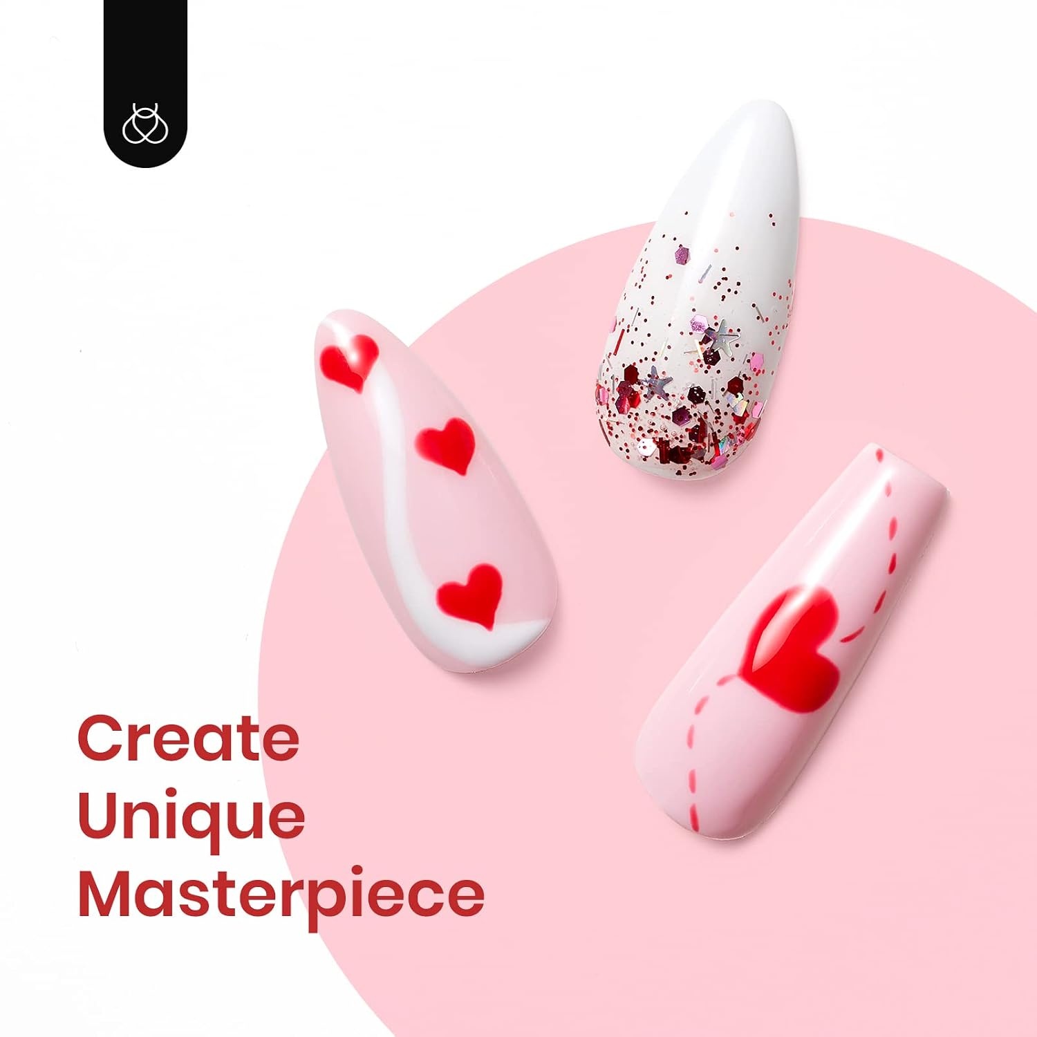image:imageBeetles Red Gel Nail Polish Set Ruby Hour 6 Colors Jelly Gel Polish Kit Fall Gel Nail Kit Burgundy Wine Red Cherry Brown Sheer Translucent Effect Soak Off UV Salon DIY Gift for Women0Fall in Love Pink
