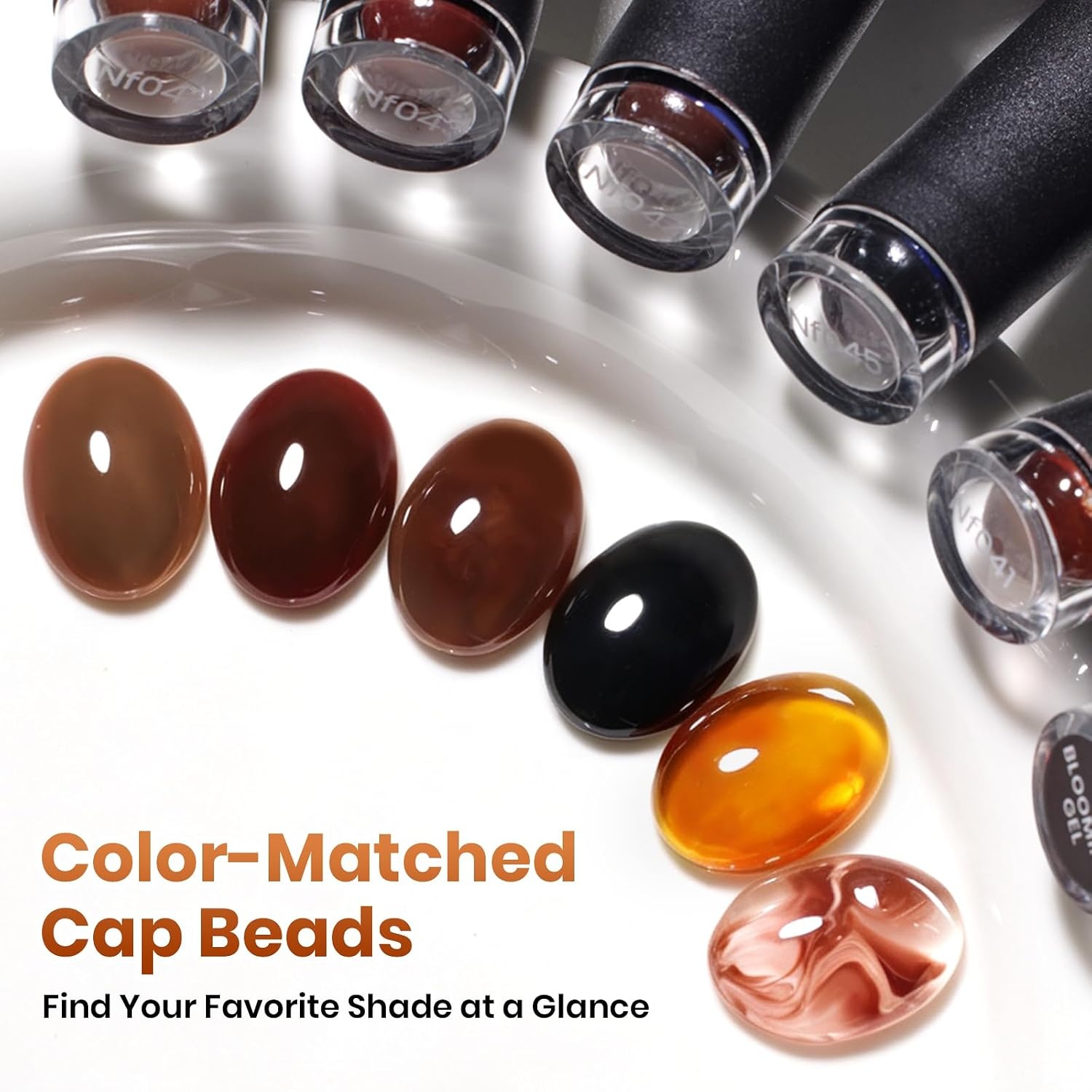 image:imageBeetles Red Gel Nail Polish Set Ruby Hour 6 Colors Jelly Gel Polish Kit Fall Gel Nail Kit Burgundy Wine Red Cherry Brown Sheer Translucent Effect Soak Off UV Salon DIY Gift for WomenAMixed Finishes Fall Brushstrokes