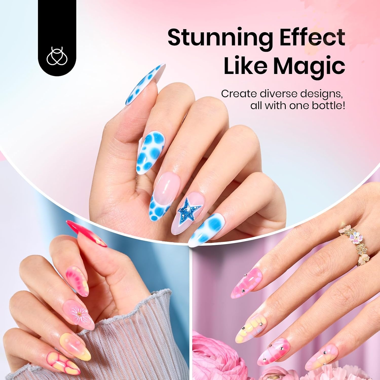 image:imageBeetles Red Gel Nail Polish Set Ruby Hour 6 Colors Jelly Gel Polish Kit Fall Gel Nail Kit Burgundy Wine Red Cherry Brown Sheer Translucent Effect Soak Off UV Salon DIY Gift for WomenNail Blooming Gel 10ml