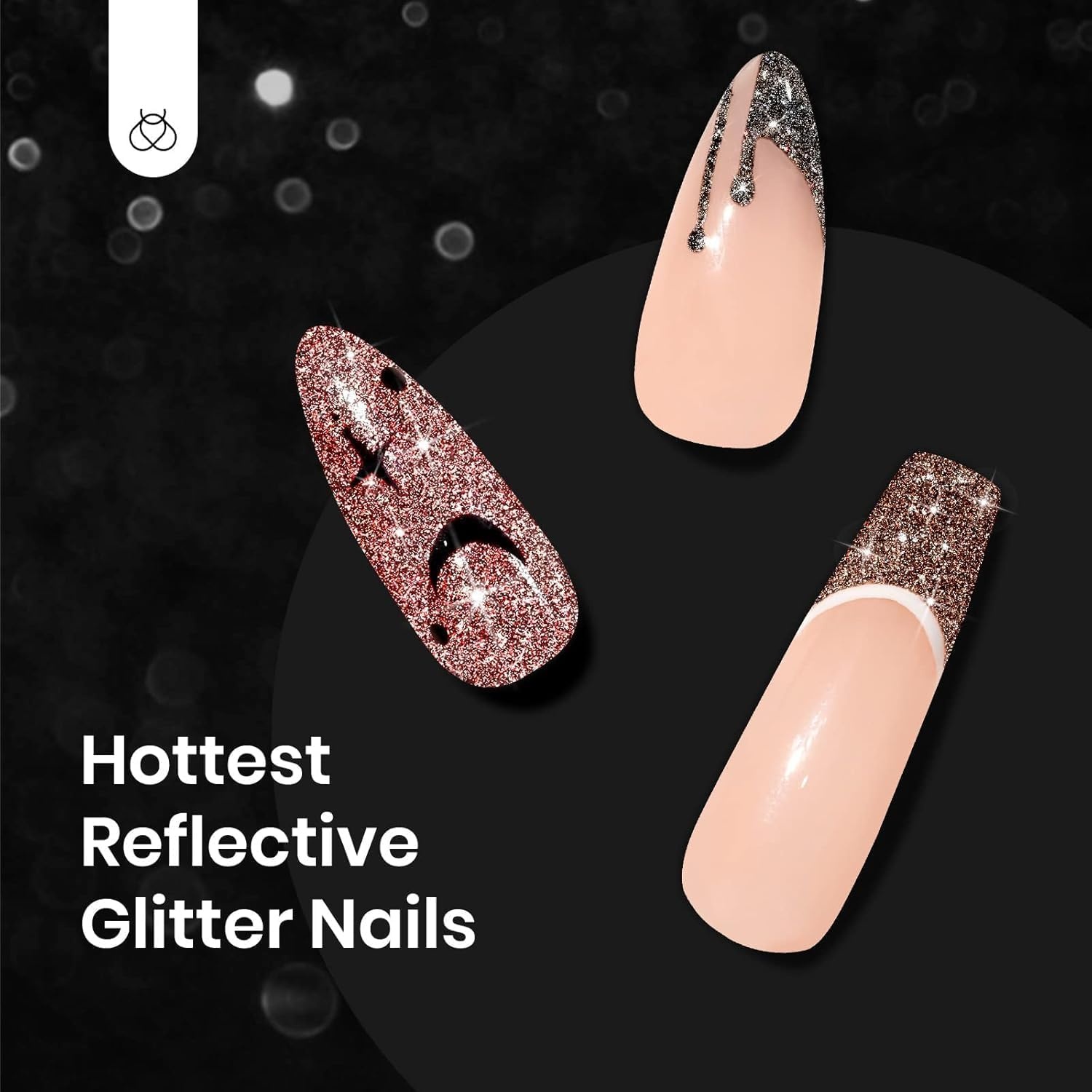 image:imageBeetles Red Gel Nail Polish Set Ruby Hour 6 Colors Jelly Gel Polish Kit Fall Gel Nail Kit Burgundy Wine Red Cherry Brown Sheer Translucent Effect Soak Off UV Salon DIY Gift for Women00Reflective Glitter Gel Polish Set