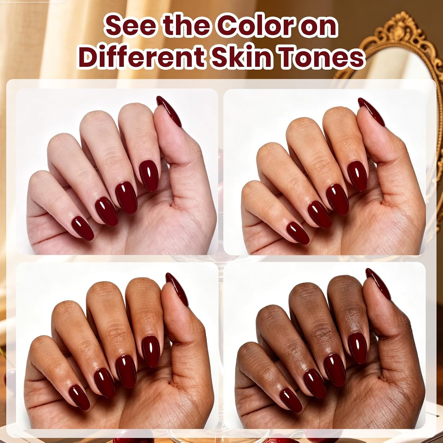 image:imageBeetles Red Gel Polish Fall Nails Art Ruby Cherry Gel Nail Polish Same Color Bottle Soak Off UV Lamp LongLasting Manicure Salon DIY for Holiday