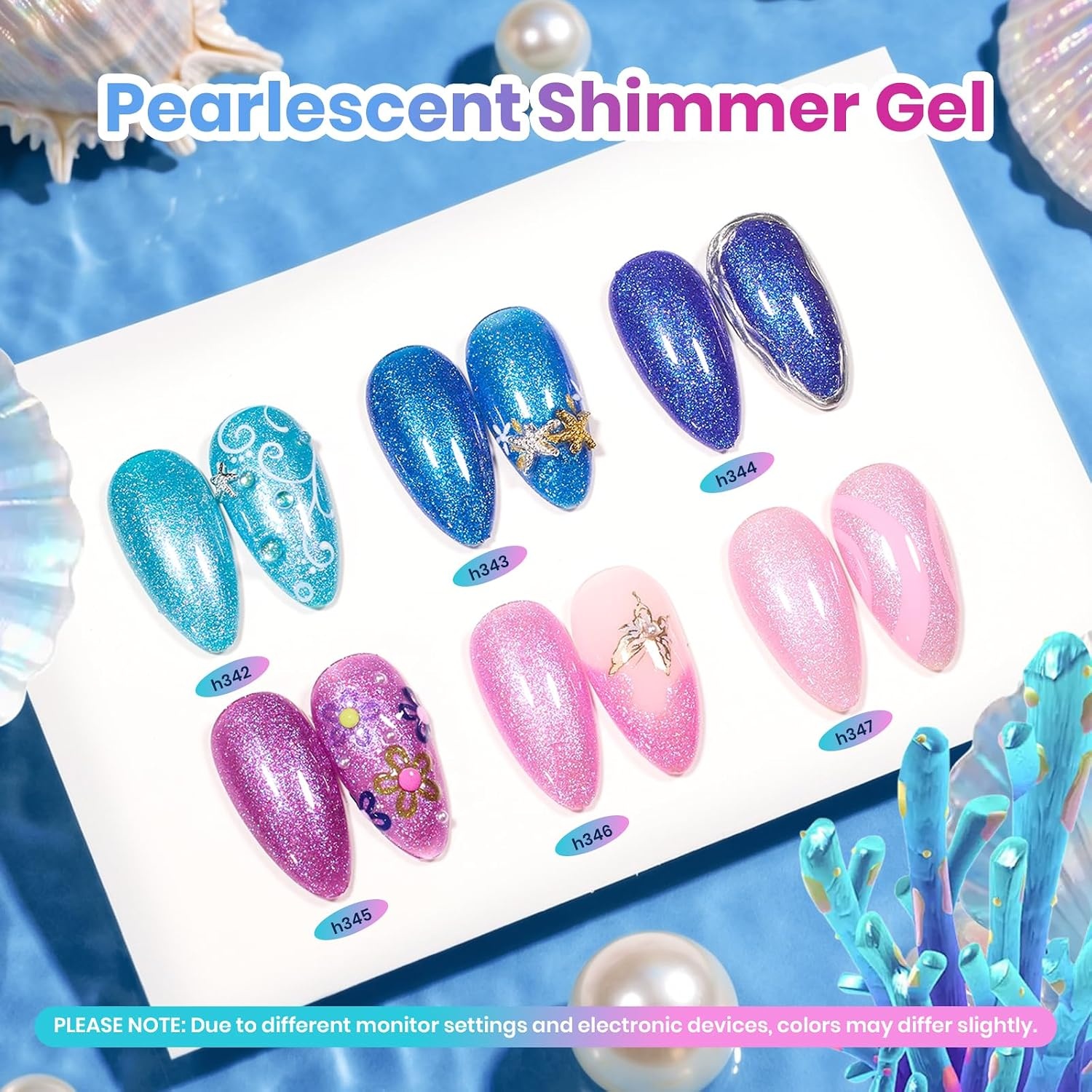 image:imageBeetles Siren Song Cat Eye Gel Nail Polish Set 6 Colors 9ml Fall Gel Blue Purple Magnetic Gel Polish Kit with Cat EyeampWater Ripple Magnets Stick Nail Charms Soak Off UV Nail Art Gift for WomenSiren Scales