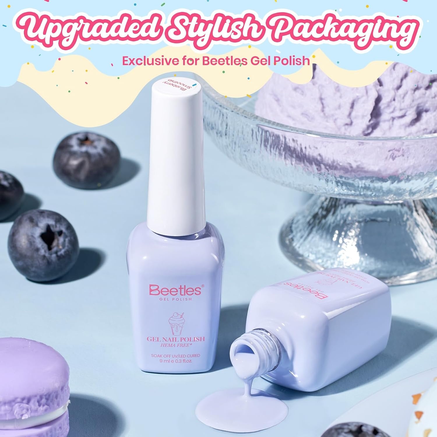 image:imageBeetles Siren Song Cat Eye Gel Nail Polish Set 6 Colors 9ml Fall Gel Blue Purple Magnetic Gel Polish Kit with Cat EyeampWater Ripple Magnets Stick Nail Charms Soak Off UV Nail Art Gift for WomenD Creme Blue Blueberry Smoothie