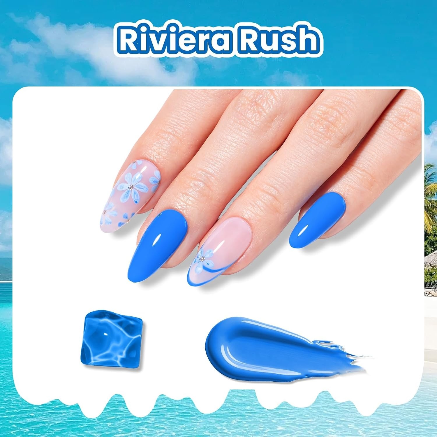 image:imageBeetles Siren Song Cat Eye Gel Nail Polish Set 6 Colors 9ml Fall Gel Blue Purple Magnetic Gel Polish Kit with Cat EyeampWater Ripple Magnets Stick Nail Charms Soak Off UV Nail Art Gift for Women0Riviera Rush