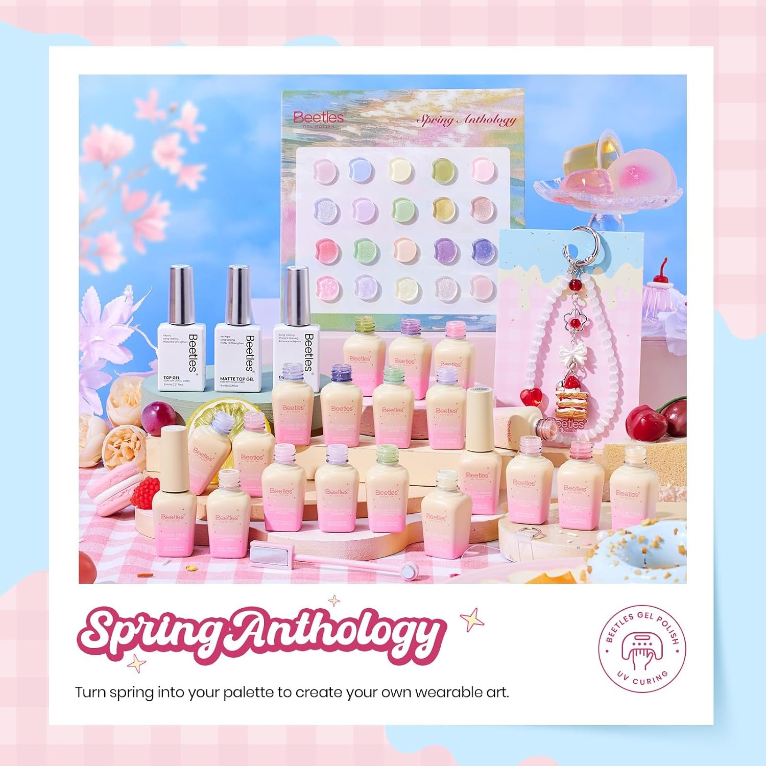 image:imageBeetles Siren Song Cat Eye Gel Nail Polish Set 6 Colors 9ml Fall Gel Blue Purple Magnetic Gel Polish Kit with Cat EyeampWater Ripple Magnets Stick Nail Charms Soak Off UV Nail Art Gift for WomenSpring Anthology