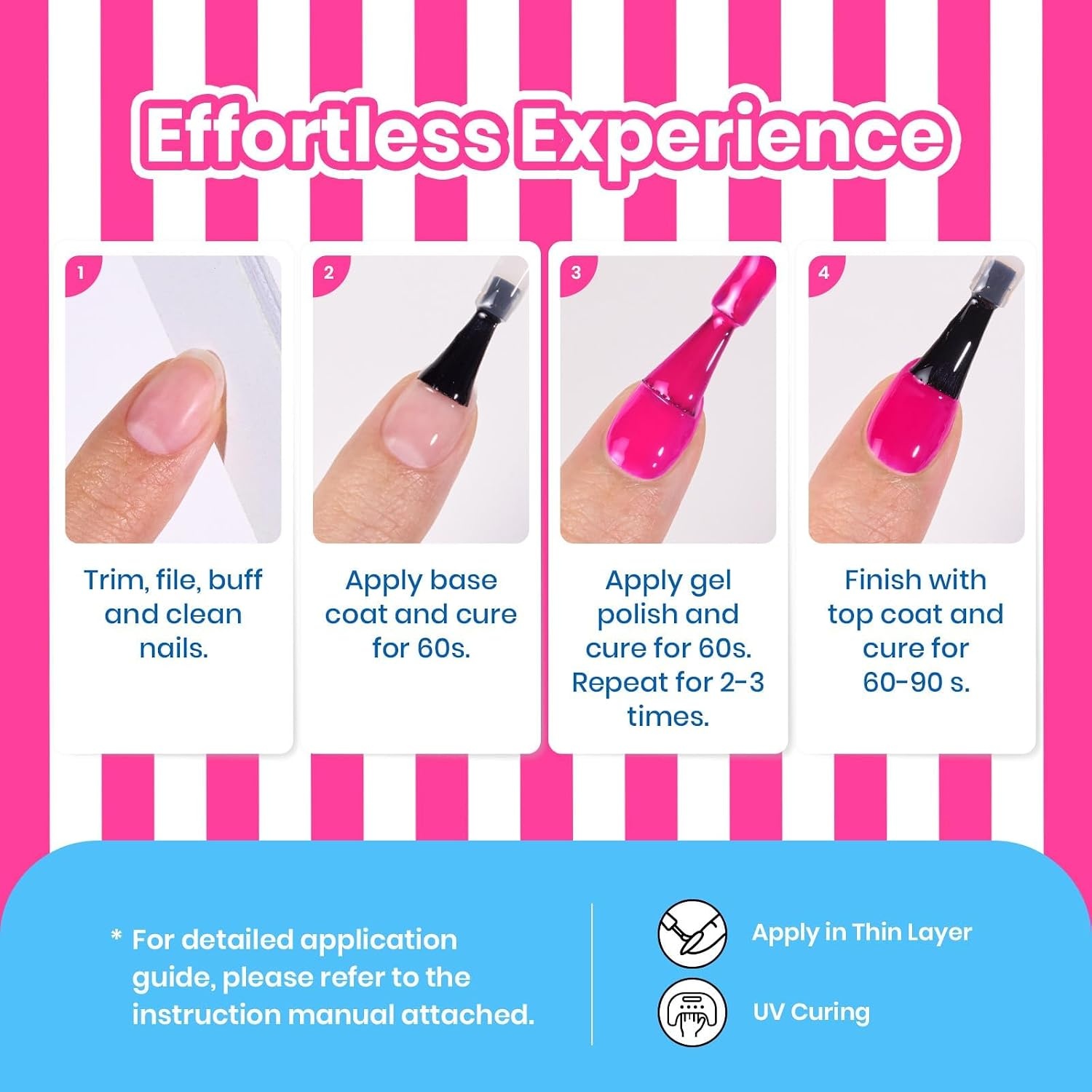 image:imageBeetles Siren Song Cat Eye Gel Nail Polish Set 6 Colors 9ml Fall Gel Blue Purple Magnetic Gel Polish Kit with Cat EyeampWater Ripple Magnets Stick Nail Charms Soak Off UV Nail Art Gift for Women0Bikini Pink