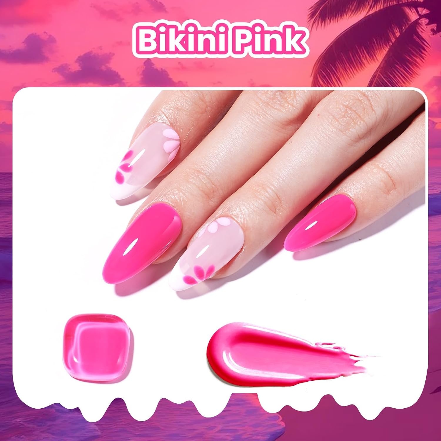 image:imageBeetles Siren Song Cat Eye Gel Nail Polish Set 6 Colors 9ml Fall Gel Blue Purple Magnetic Gel Polish Kit with Cat EyeampWater Ripple Magnets Stick Nail Charms Soak Off UV Nail Art Gift for Women0Bikini Pink