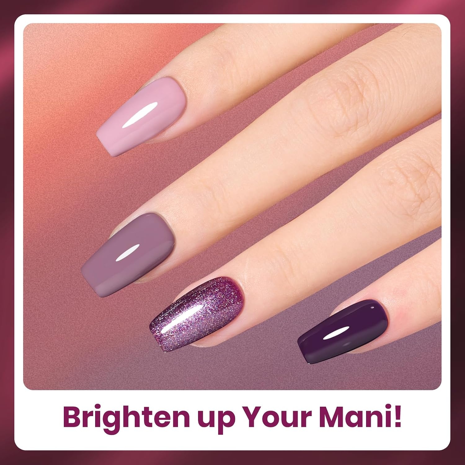 image:imageBeetles Summer Gel Nail Polish Set 5 Winter Colors Dark Blue Glitter White Light Blue Silver Gel Polish with Sealing Gel Sugar Dust Powder Nail Sticker UV LED Needed Gifts for Women Sparkling Snow000Muse Of Midnight