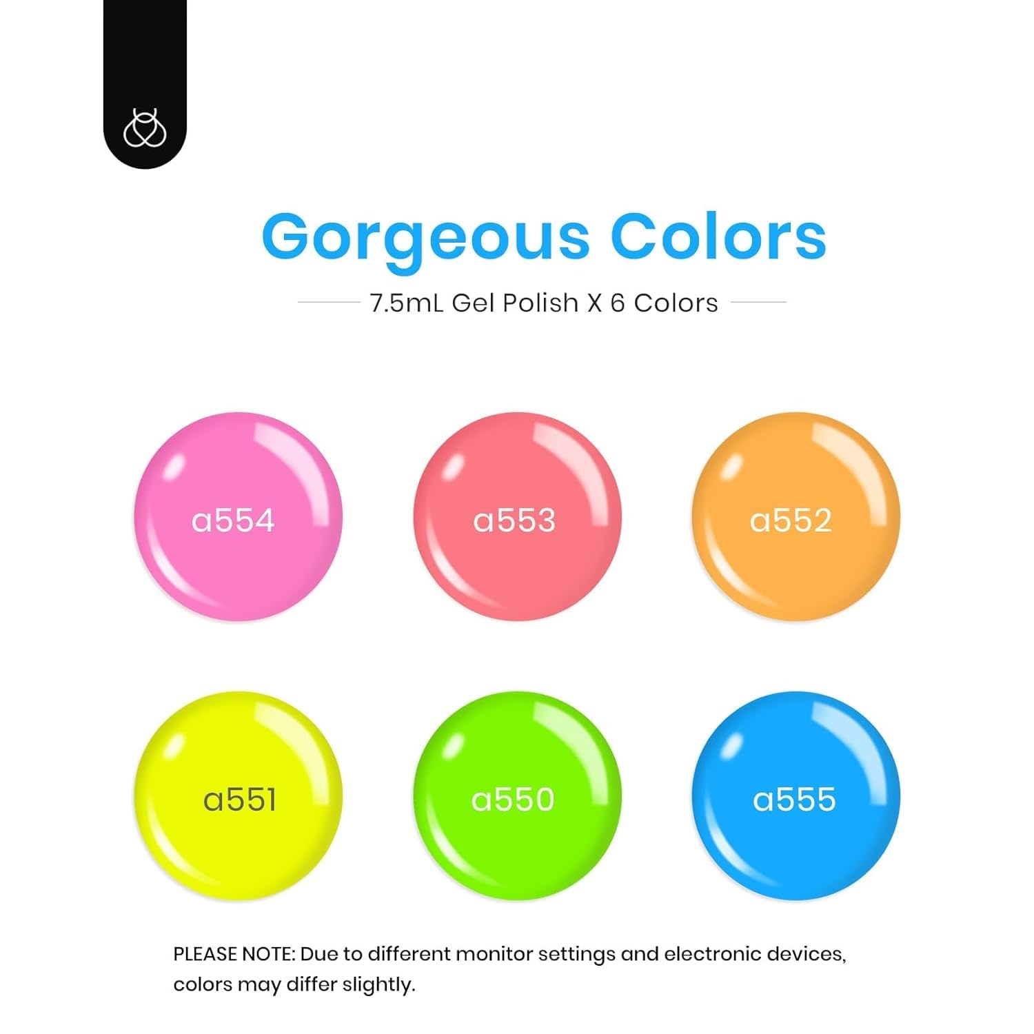 image:imageBeetles Summer Gel Nail Polish Set 5 Winter Colors Dark Blue Glitter White Light Blue Silver Gel Polish with Sealing Gel Sugar Dust Powder Nail Sticker UV LED Needed Gifts for Women Sparkling Snow6 ColorsNeon Light