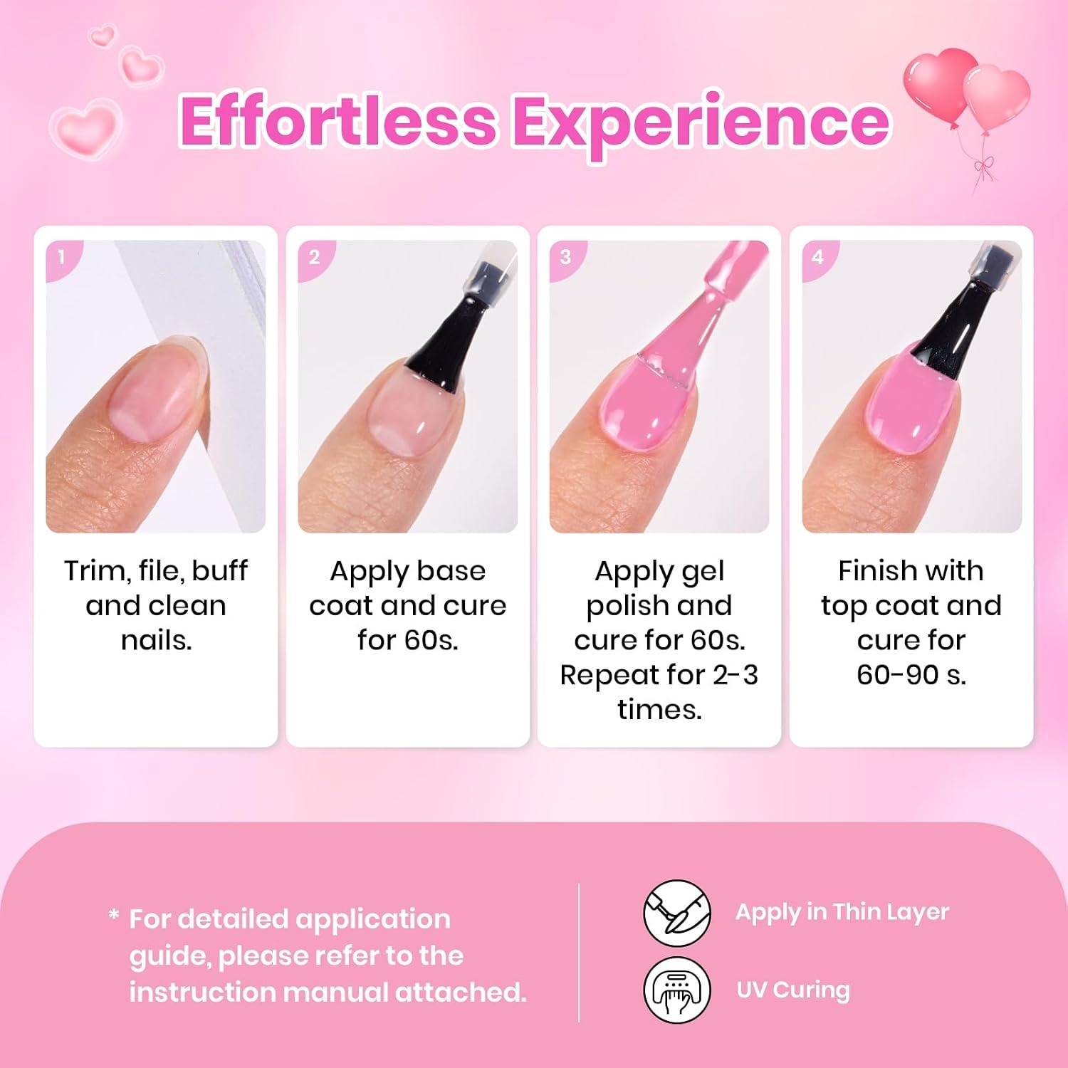 image:imageBeetles Summer Gel Nail Polish Set 5 Winter Colors Dark Blue Glitter White Light Blue Silver Gel Polish with Sealing Gel Sugar Dust Powder Nail Sticker UV LED Needed Gifts for Women Sparkling SnowPink Reverie