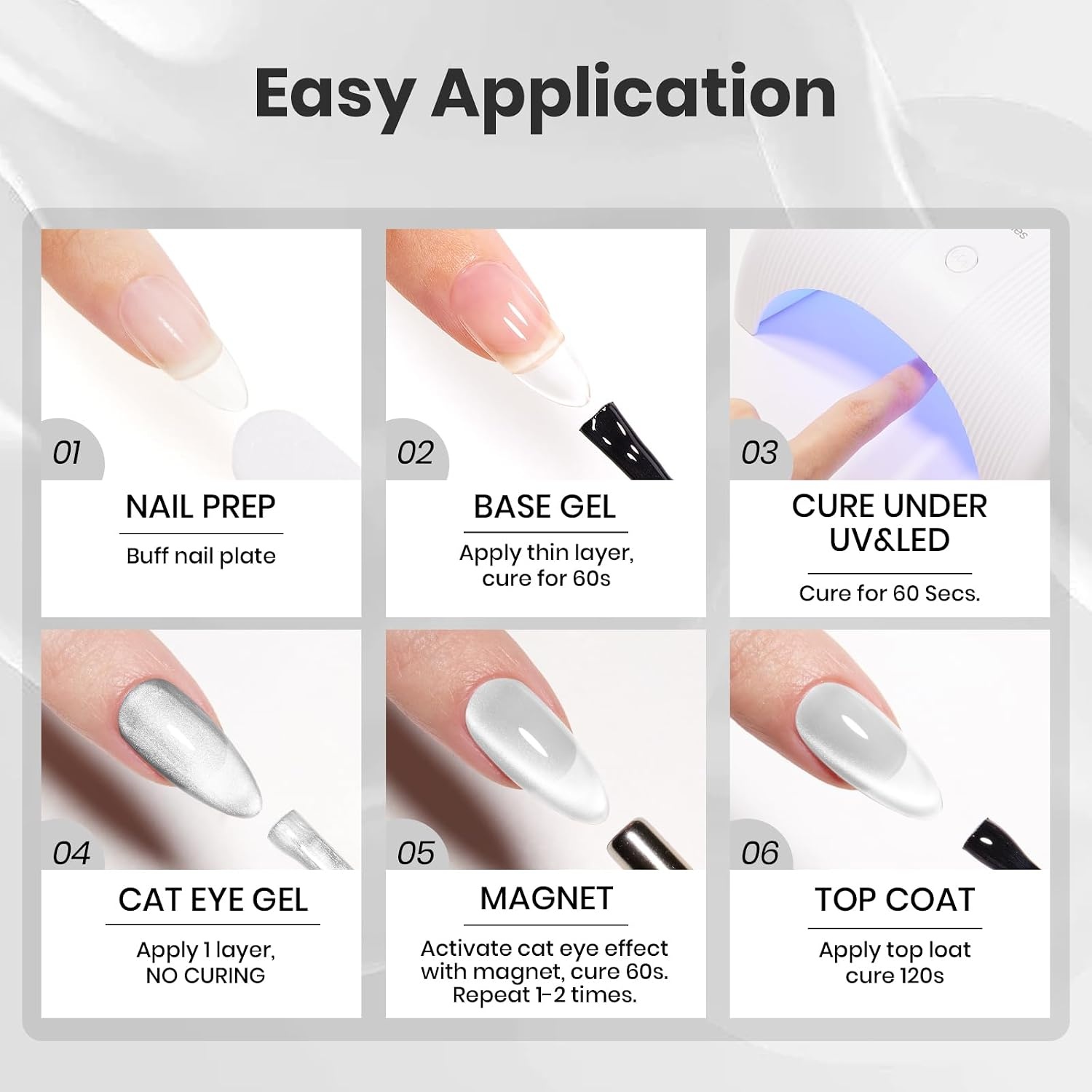 image:imageBeetles Summer Gel Nail Polish Set 5 Winter Colors Dark Blue Glitter White Light Blue Silver Gel Polish with Sealing Gel Sugar Dust Powder Nail Sticker UV LED Needed Gifts for Women Sparkling SnowCloud Aura