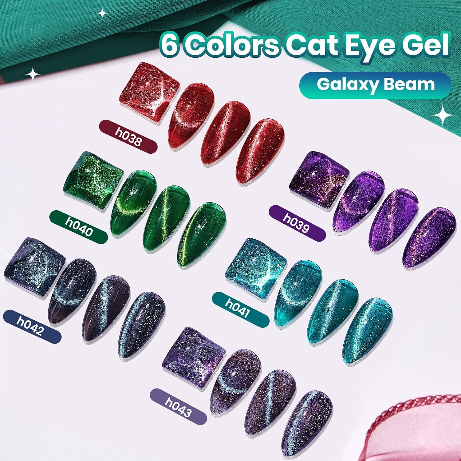 image:imageBeetles Summer Gel Nail Polish Set 5 Winter Colors Dark Blue Glitter White Light Blue Silver Gel Polish with Sealing Gel Sugar Dust Powder Nail Sticker UV LED Needed Gifts for Women Sparkling Snow000Galaxy Beam