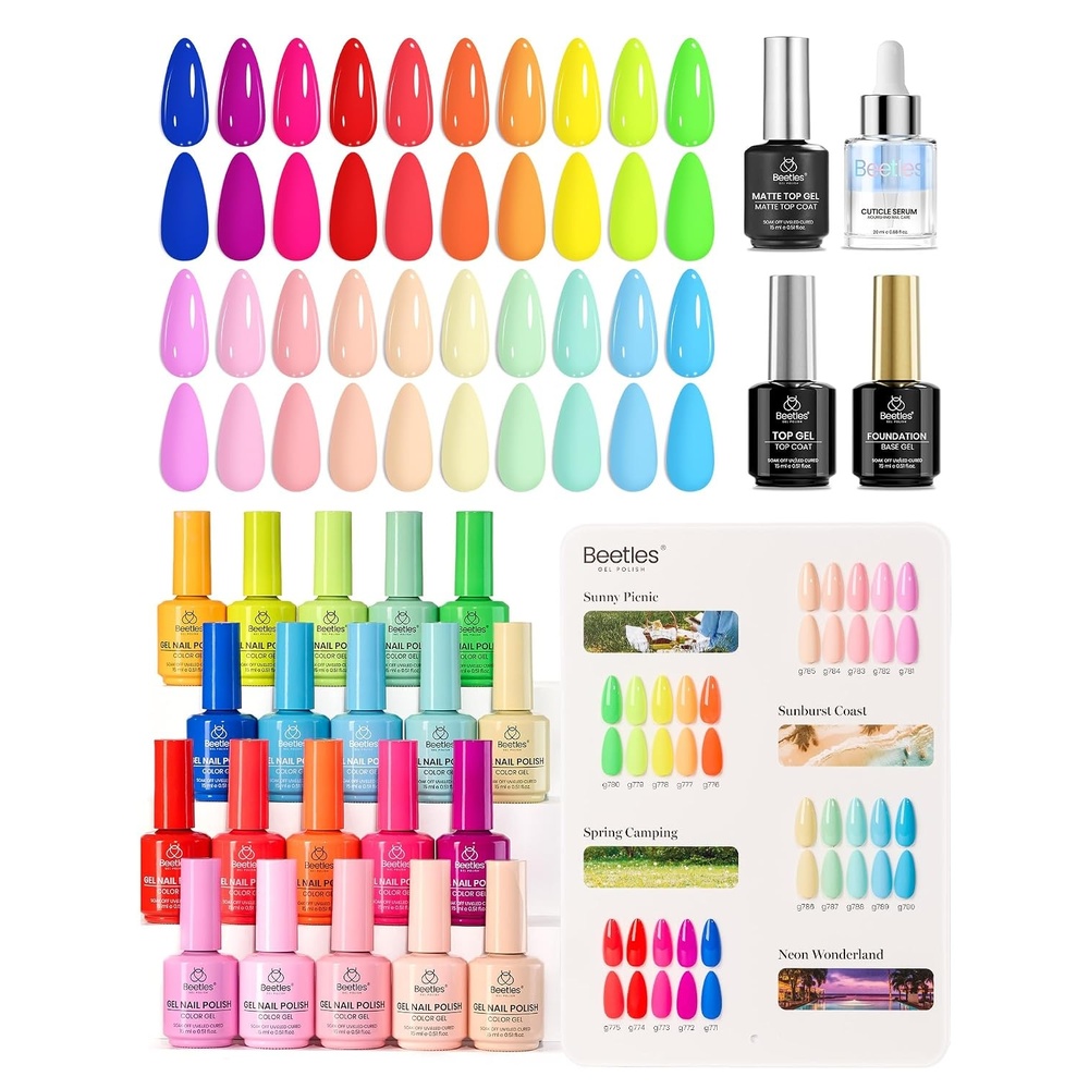 image:imageBeetles Brown Cat Eye Gel Nail Polish Set Gilded Amber Fall Gel Polish 6 Colors 15ML Full Size Glitter Gel Nail Kit Glass Cat Eye Magnetic Effect Soak Off UV Nail Art Salon DIY Gift for WomenCandy Electric