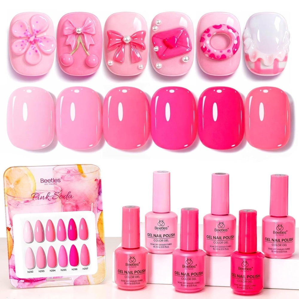 image:imageBeetles Fall Gel Polish Set  Amber Season with Color Card 6 Colors Yellow Brown Gel Nail Polish Set 15ML Full Size Same Color Same Bottle LongLasting Soak Off UV Lamp Fall Nails ArtSummer Heartbeat
