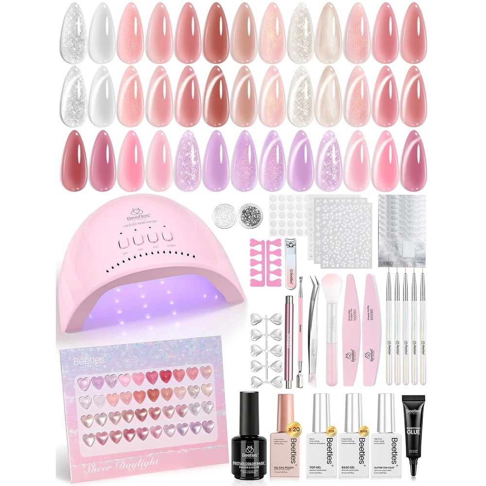 image:imageBeetles Fall Gel Polish Set  Amber Season with Color Card 6 Colors Yellow Brown Gel Nail Polish Set 15ML Full Size Same Color Same Bottle LongLasting Soak Off UV Lamp Fall Nails Art1Sheer Daylight