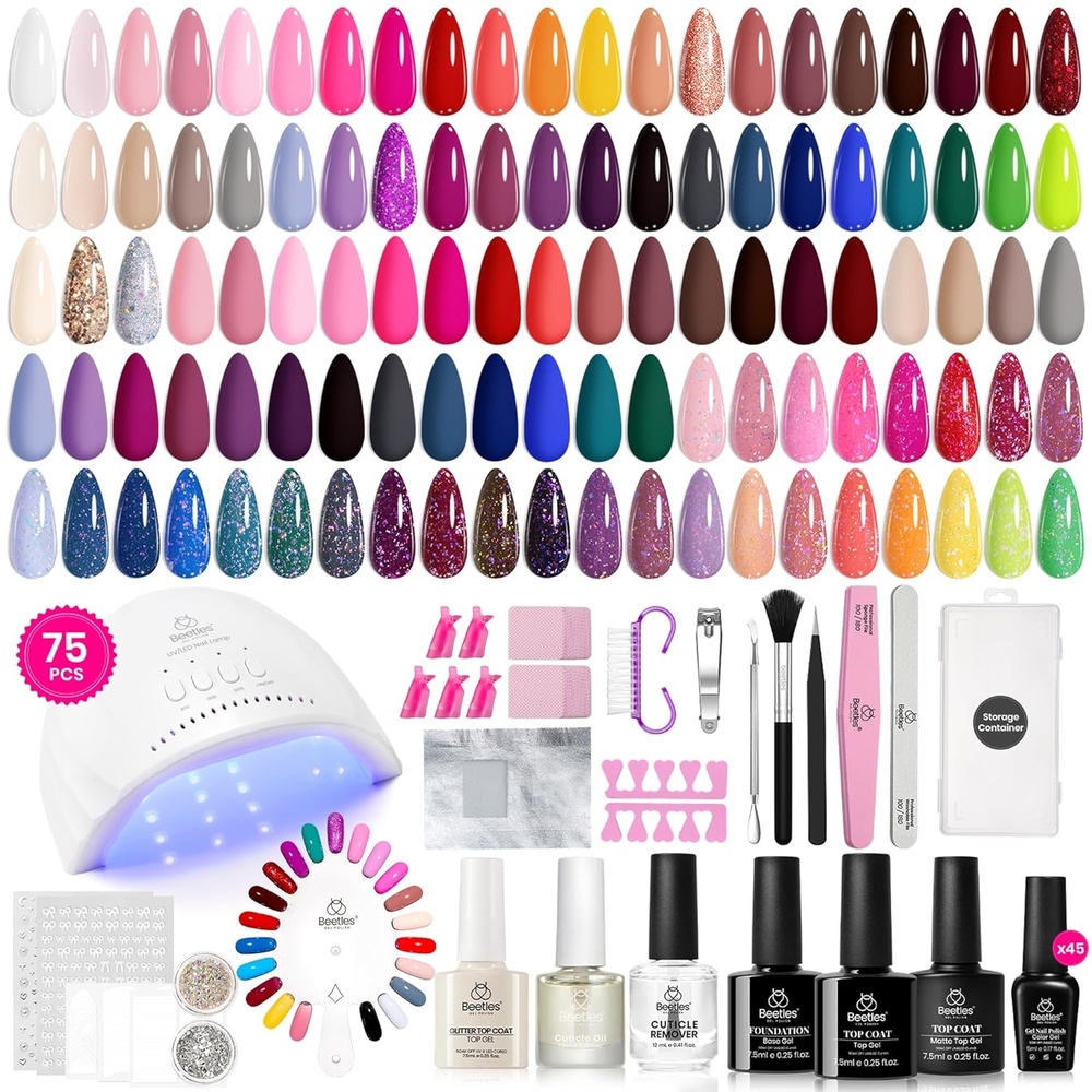 image:imageBeetles Fall Gel Polish Set Fall Passage Collection 25 Autumn Colors Burgundy Brown Orange Dark Gel Polish Base Glossy Matte Top Coat UV LED Soak Off Gifts for Women0 45 Colors Chic Outfits
