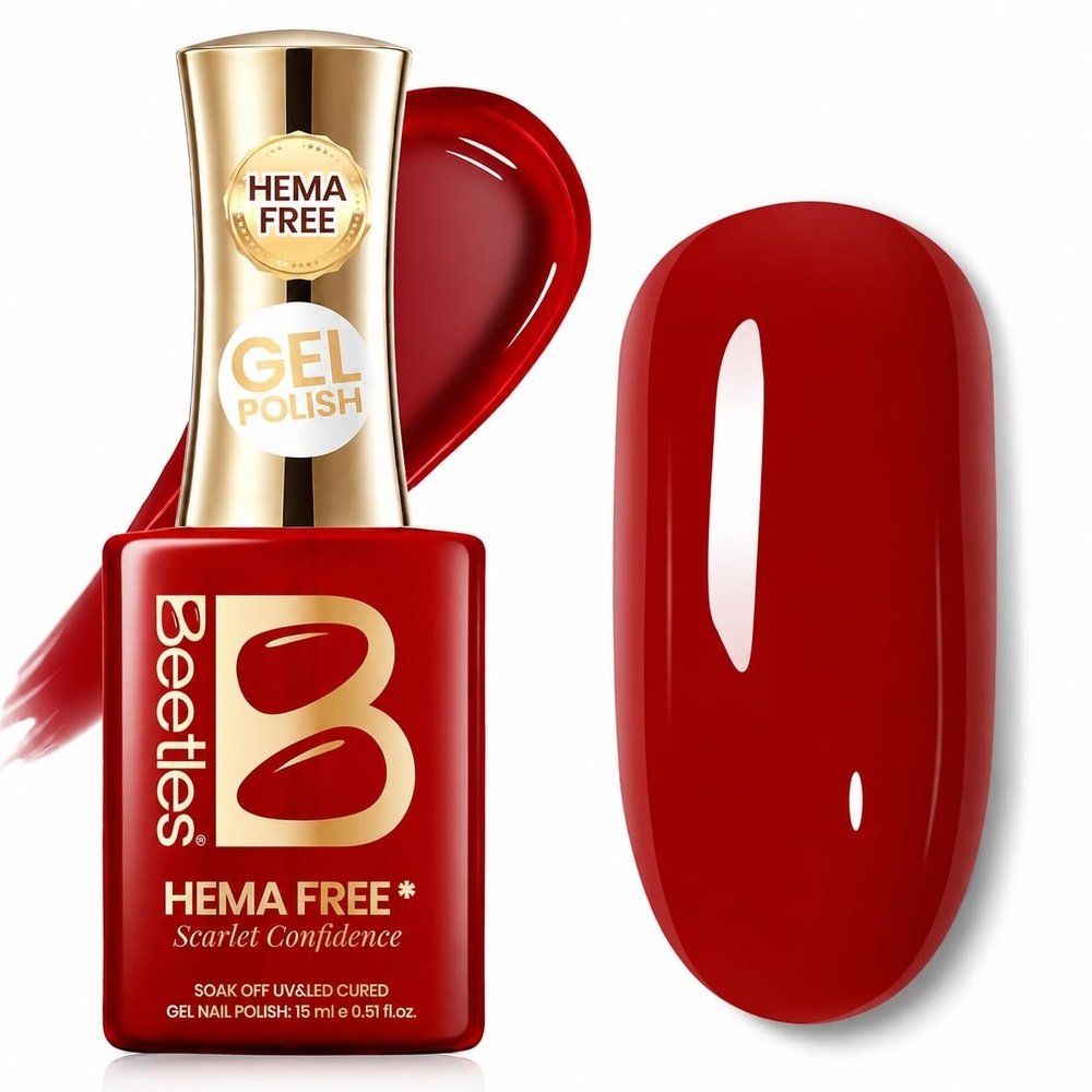image:imageBeetles Nude Gel Nail Polish Cinnamon Black Tea 15ML Neutral Jelly Warm Nude Pink Nail Polish Base Color Nail Concealer Sheer Translucent Effect Soak Off UV French Nail Art Salon DIY Manicure GiftC Creme Red Scarlet Confidence