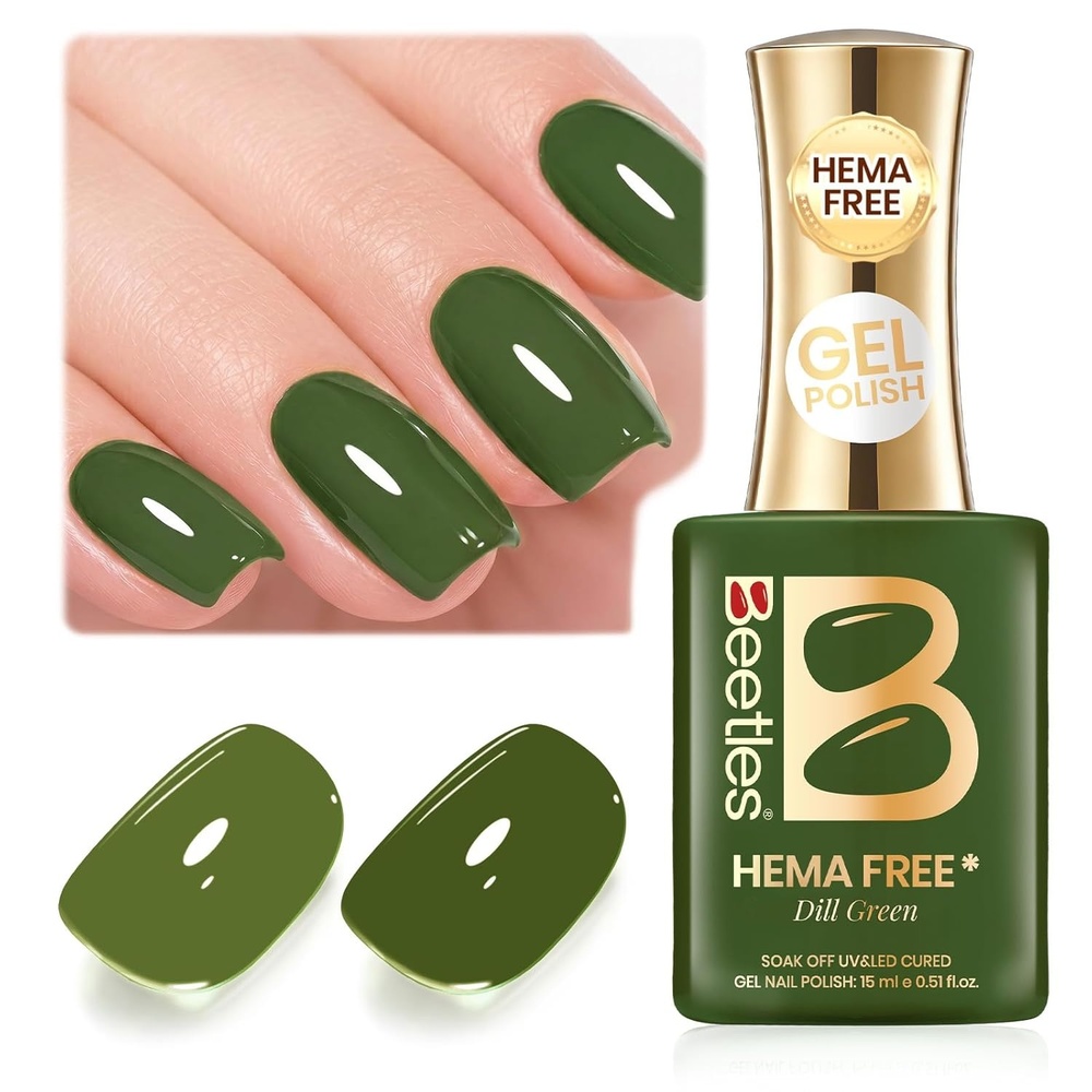 image:imageBeetles Nude Gel Nail Polish Cinnamon Black Tea 15ML Neutral Jelly Warm Nude Pink Nail Polish Base Color Nail Concealer Sheer Translucent Effect Soak Off UV French Nail Art Salon DIY Manicure GiftH Creme Green Dill Green