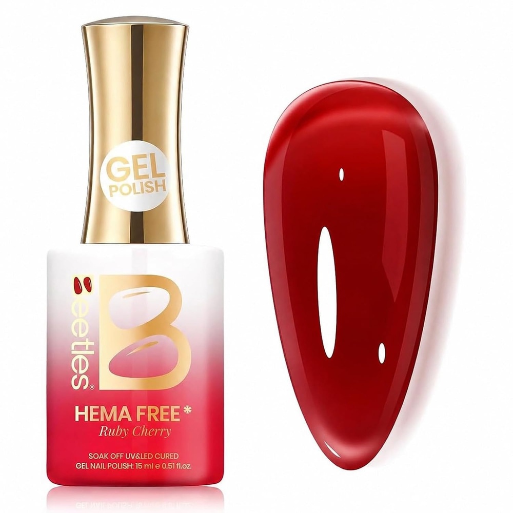 image:imageBeetles Nude Gel Nail Polish Cinnamon Black Tea 15ML Neutral Jelly Warm Nude Pink Nail Polish Base Color Nail Concealer Sheer Translucent Effect Soak Off UV French Nail Art Salon DIY Manicure GiftC Sheer Red Ruby Cherry