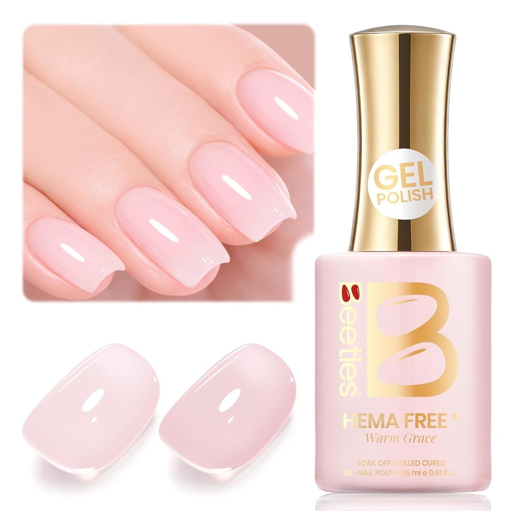 image:imageBeetles Nude Gel Nail Polish Cinnamon Black Tea 15ML Neutral Jelly Warm Nude Pink Nail Polish Base Color Nail Concealer Sheer Translucent Effect Soak Off UV French Nail Art Salon DIY Manicure GiftI Sheer Brown Warm Grace