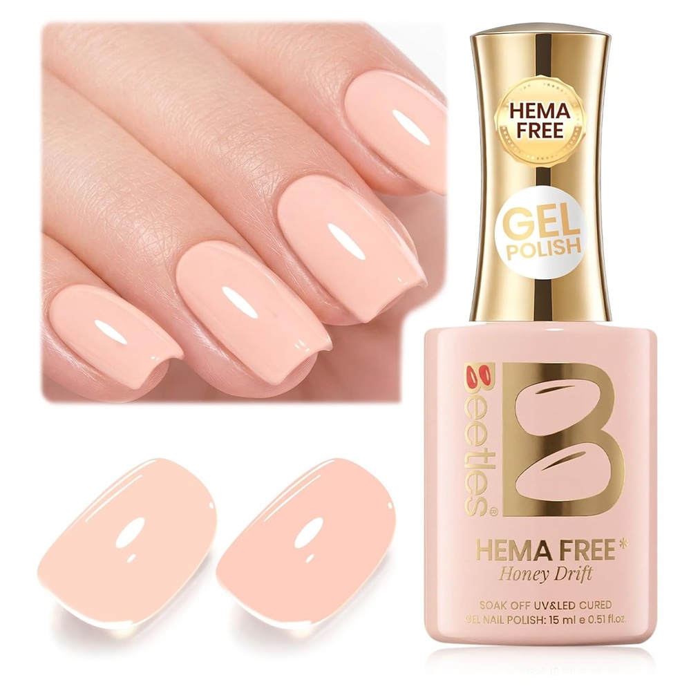 image:imageBeetles Nude Gel Nail Polish Cinnamon Black Tea 15ML Neutral Jelly Warm Nude Pink Nail Polish Base Color Nail Concealer Sheer Translucent Effect Soak Off UV French Nail Art Salon DIY Manicure GiftB Creme Pink Honey Drift