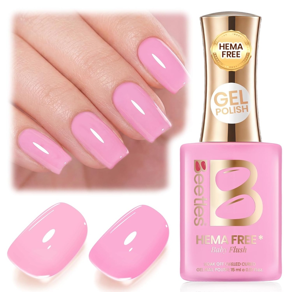 image:imageBeetles Nude Gel Nail Polish Cinnamon Black Tea 15ML Neutral Jelly Warm Nude Pink Nail Polish Base Color Nail Concealer Sheer Translucent Effect Soak Off UV French Nail Art Salon DIY Manicure GiftB Creme Pink Baby Flush