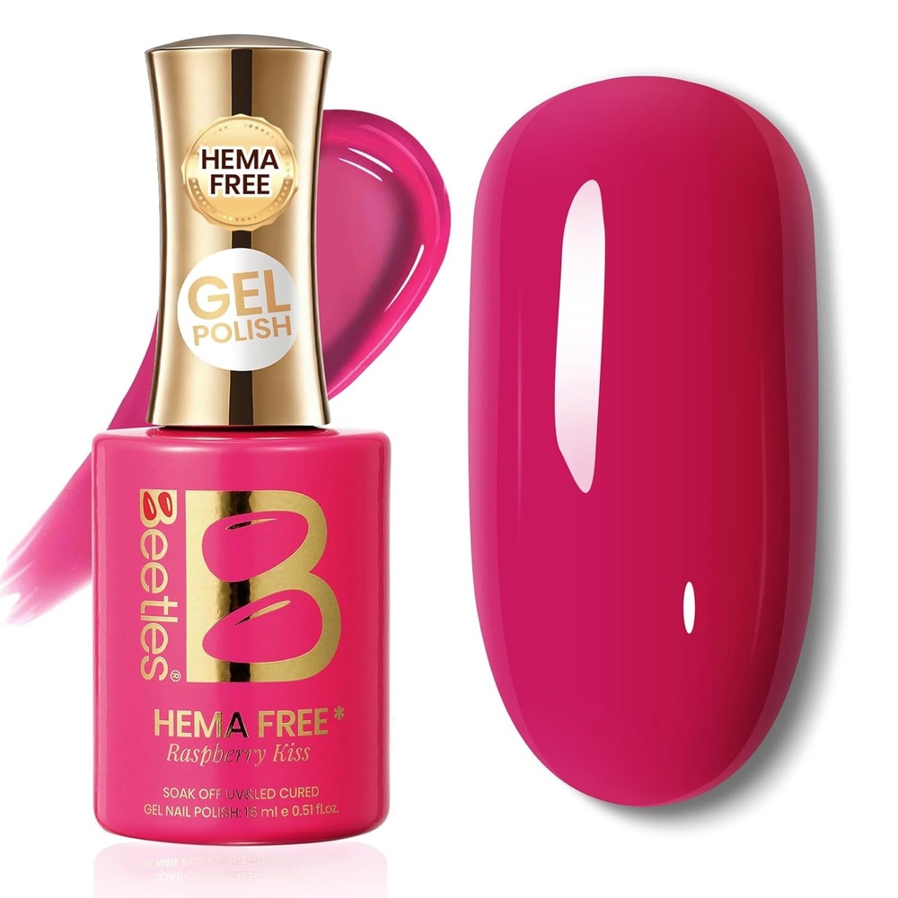 image:imageBeetles Nude Gel Nail Polish Cinnamon Black Tea 15ML Neutral Jelly Warm Nude Pink Nail Polish Base Color Nail Concealer Sheer Translucent Effect Soak Off UV French Nail Art Salon DIY Manicure GiftB Solid Pink Raspberry Kiss