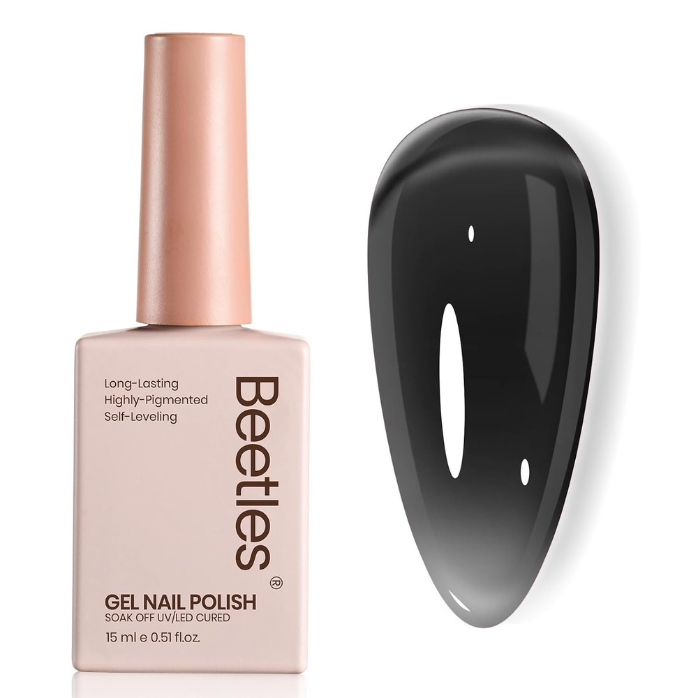image:imageBeetles Purple Gel Nail Polish Fig Jelly 15ML Deep Purple Jelly Gel Polish Sheer Translucent Nail Polish Soak Off UV French Nail Art Salon DIY at Home Manicure Gift for WomenG Sheer Black Black Crystal