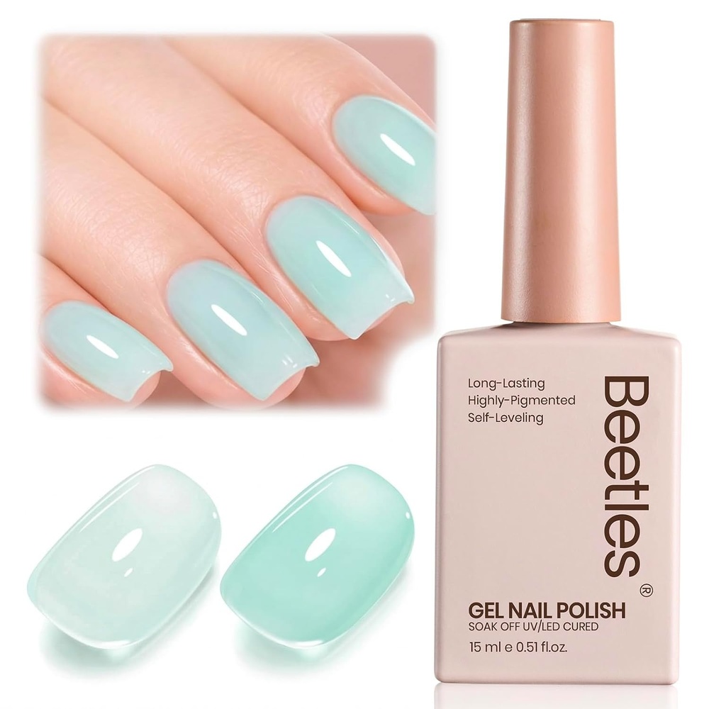 image:imageBeetles Purple Gel Nail Polish Fig Jelly 15ML Deep Purple Jelly Gel Polish Sheer Translucent Nail Polish Soak Off UV French Nail Art Salon DIY at Home Manicure Gift for WomenD Sheer Mint Green Mint Mambo