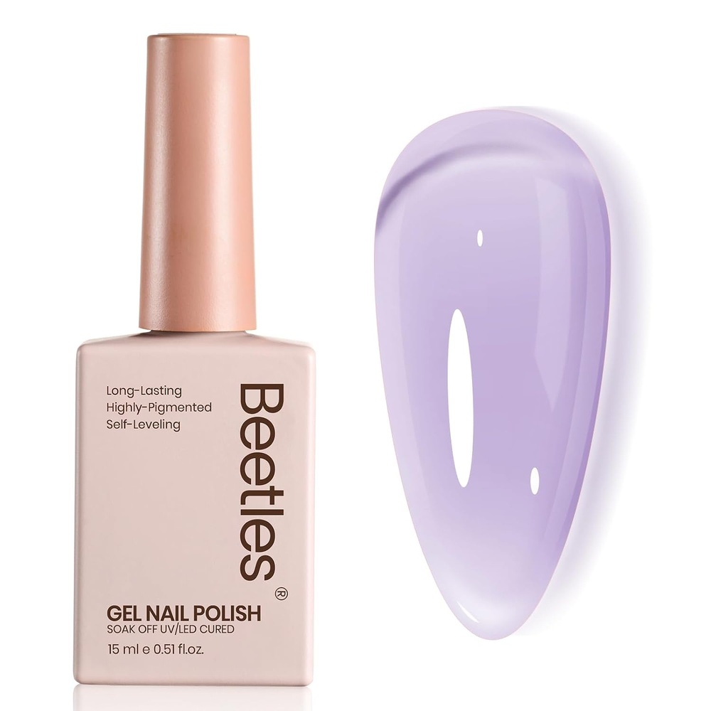 image:imageBeetles Purple Gel Nail Polish Fig Jelly 15ML Deep Purple Jelly Gel Polish Sheer Translucent Nail Polish Soak Off UV French Nail Art Salon DIY at Home Manicure Gift for WomenJ Sheer Purple Purple Jelly