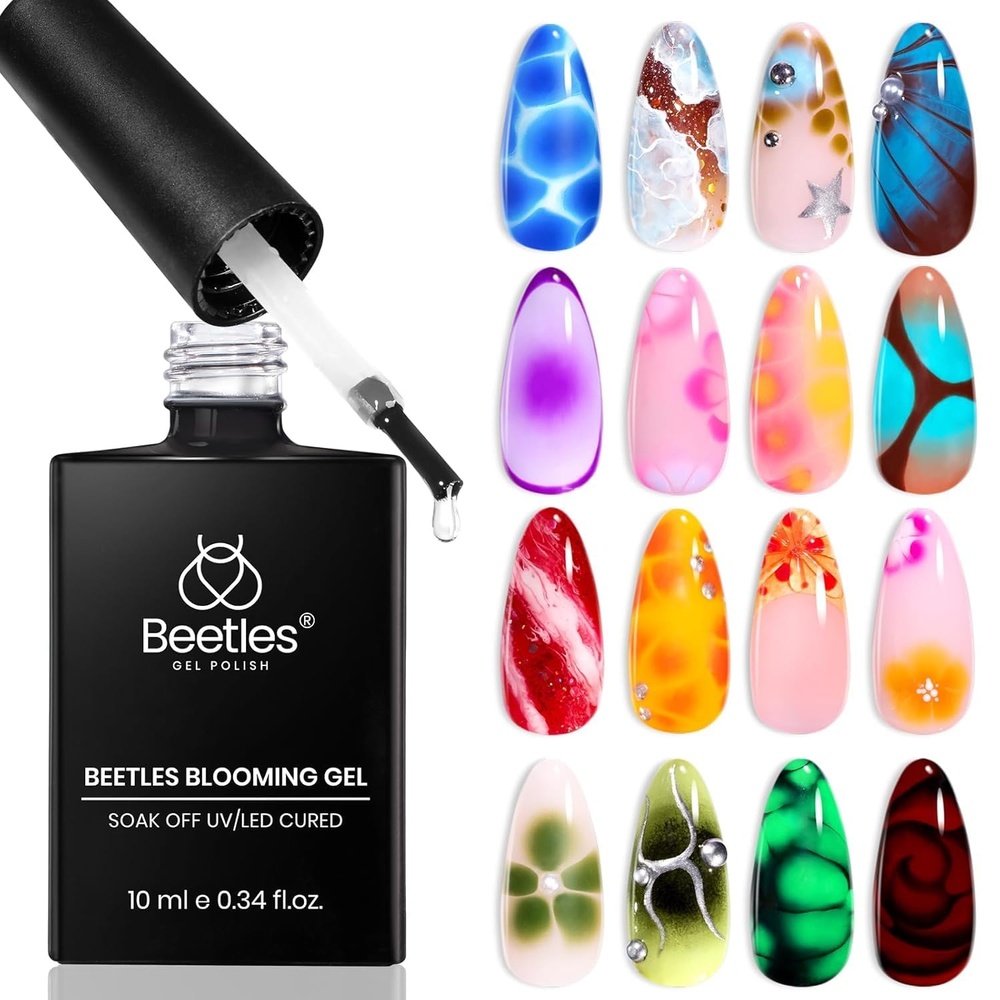 image:imageBeetles Red Gel Nail Polish Set Ruby Hour 6 Colors Jelly Gel Polish Kit Fall Gel Nail Kit Burgundy Wine Red Cherry Brown Sheer Translucent Effect Soak Off UV Salon DIY Gift for WomenNail Blooming Gel 10ml