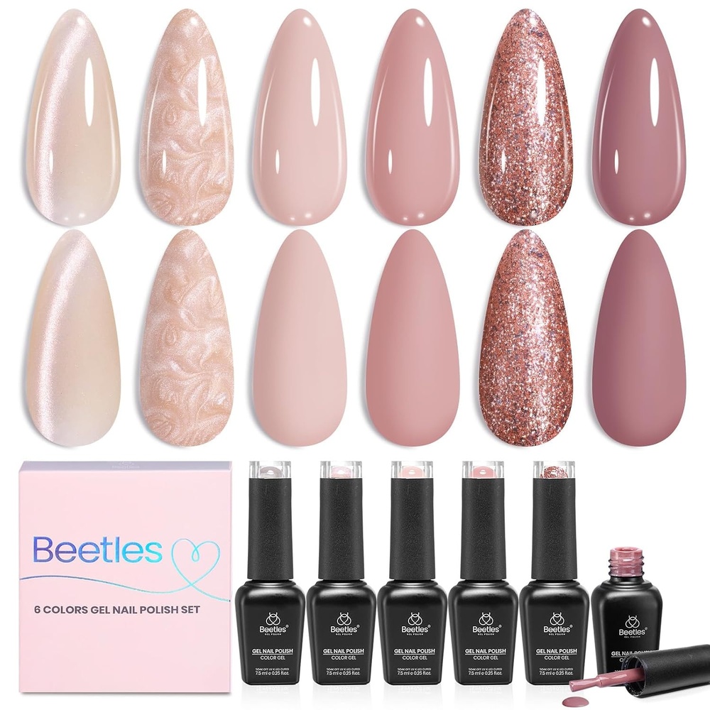image:imageBeetles Red Gel Nail Polish Set Ruby Hour 6 Colors Jelly Gel Polish Kit Fall Gel Nail Kit Burgundy Wine Red Cherry Brown Sheer Translucent Effect Soak Off UV Salon DIY Gift for WomenSofttoned Tulle