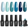 0-0-Teal nail art Iceland Theme