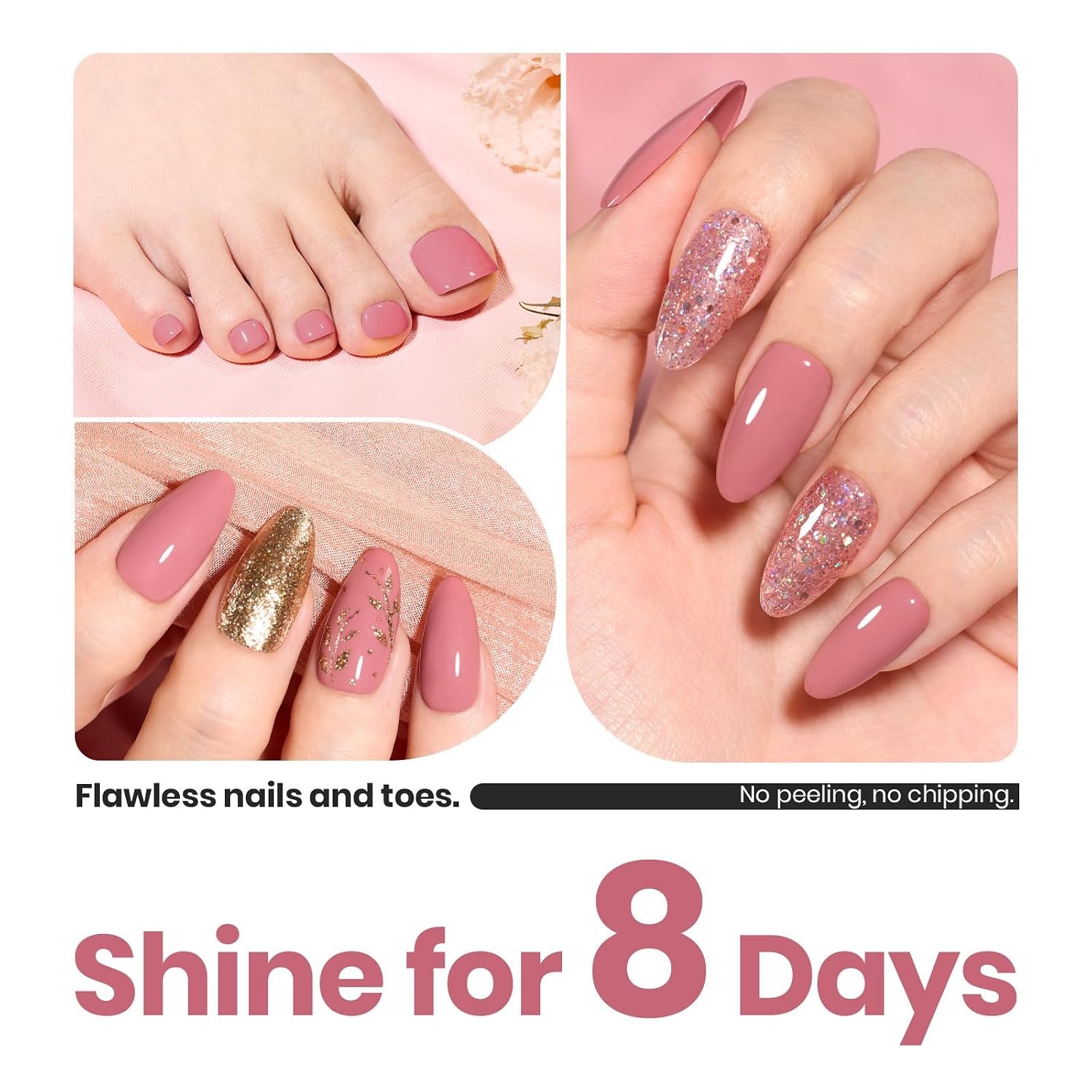 image:imageBeetles Dark Brown Nail Polish Quick Dry Regular Nail Polish Chocolate Mocha Brown Nail Polish Air Dry No UV Lamp Needed for DIY At Home Manicure 051Fl Oz15MLHearts Desire