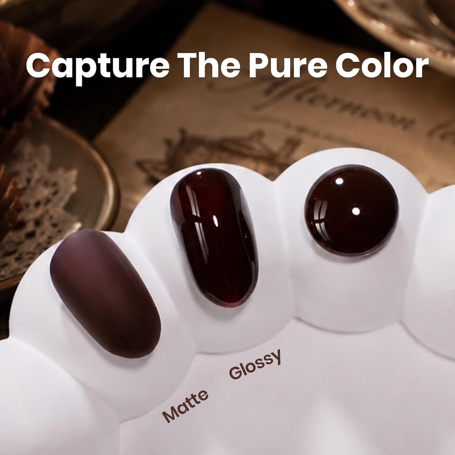 image:imageBeetles Dark Brown Nail Polish Quick Dry Regular Nail Polish Chocolate Mocha Brown Nail Polish Air Dry No UV Lamp Needed for DIY At Home Manicure 051Fl Oz15MLVelvet Truffle