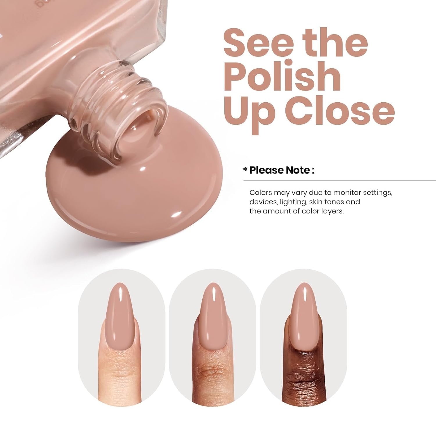 image:imageBeetles Dark Brown Nail Polish Quick Dry Regular Nail Polish Chocolate Mocha Brown Nail Polish Air Dry No UV Lamp Needed for DIY At Home Manicure 051Fl Oz15MLCozy Days