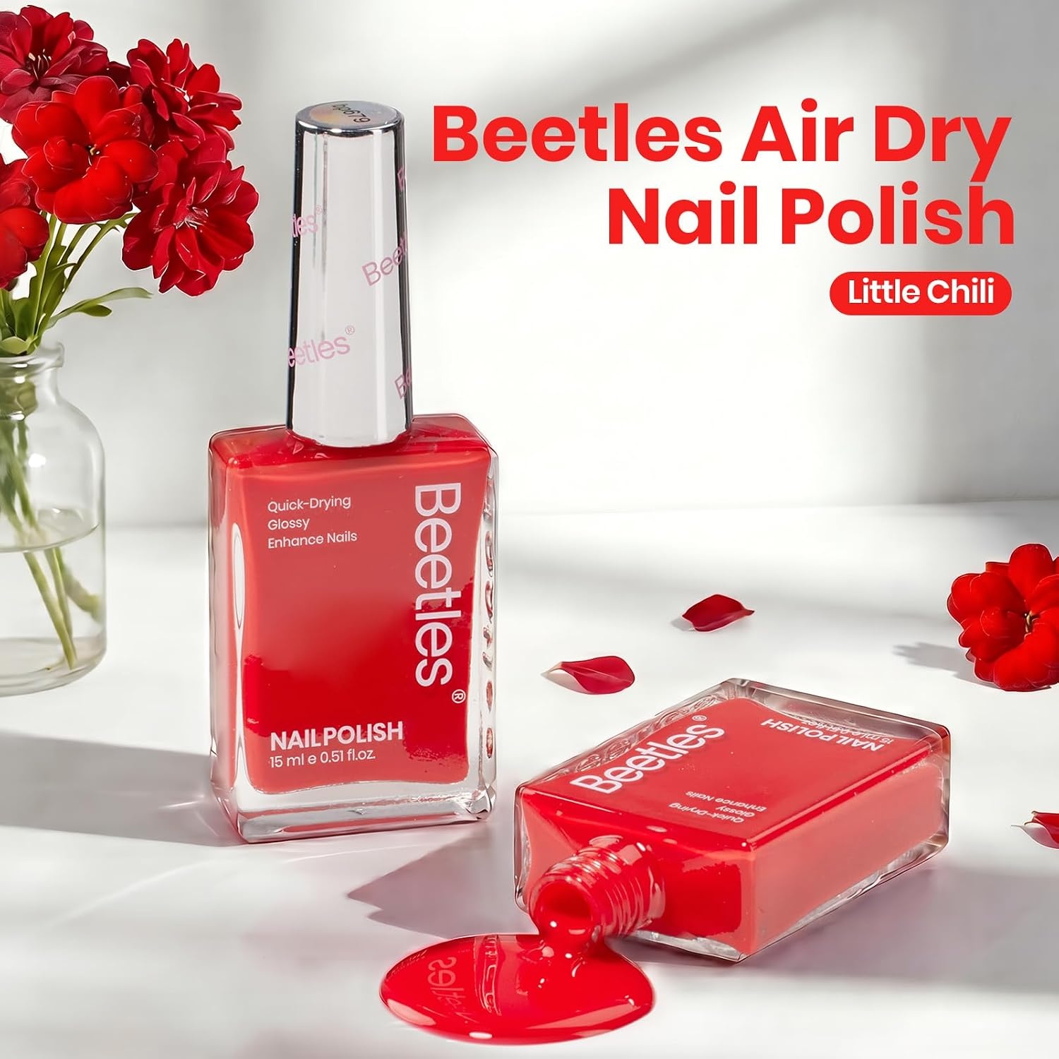 image:imageBeetles Dark Brown Nail Polish Quick Dry Regular Nail Polish Chocolate Mocha Brown Nail Polish Air Dry No UV Lamp Needed for DIY At Home Manicure 051Fl Oz15MLLittle Chili
