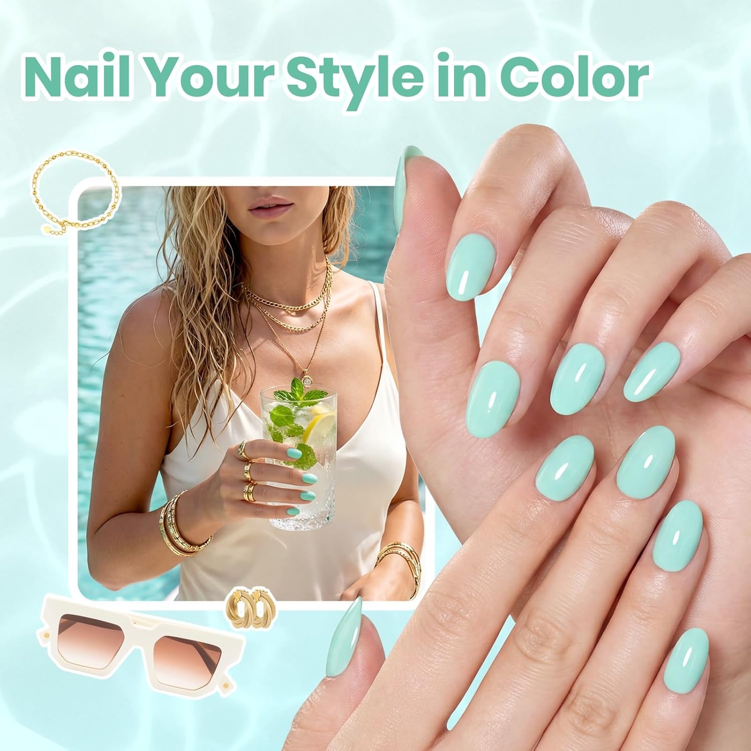 image:imageBeetles Dark Brown Nail Polish Quick Dry Regular Nail Polish Chocolate Mocha Brown Nail Polish Air Dry No UV Lamp Needed for DIY At Home Manicure 051Fl Oz15MLJelly Mint
