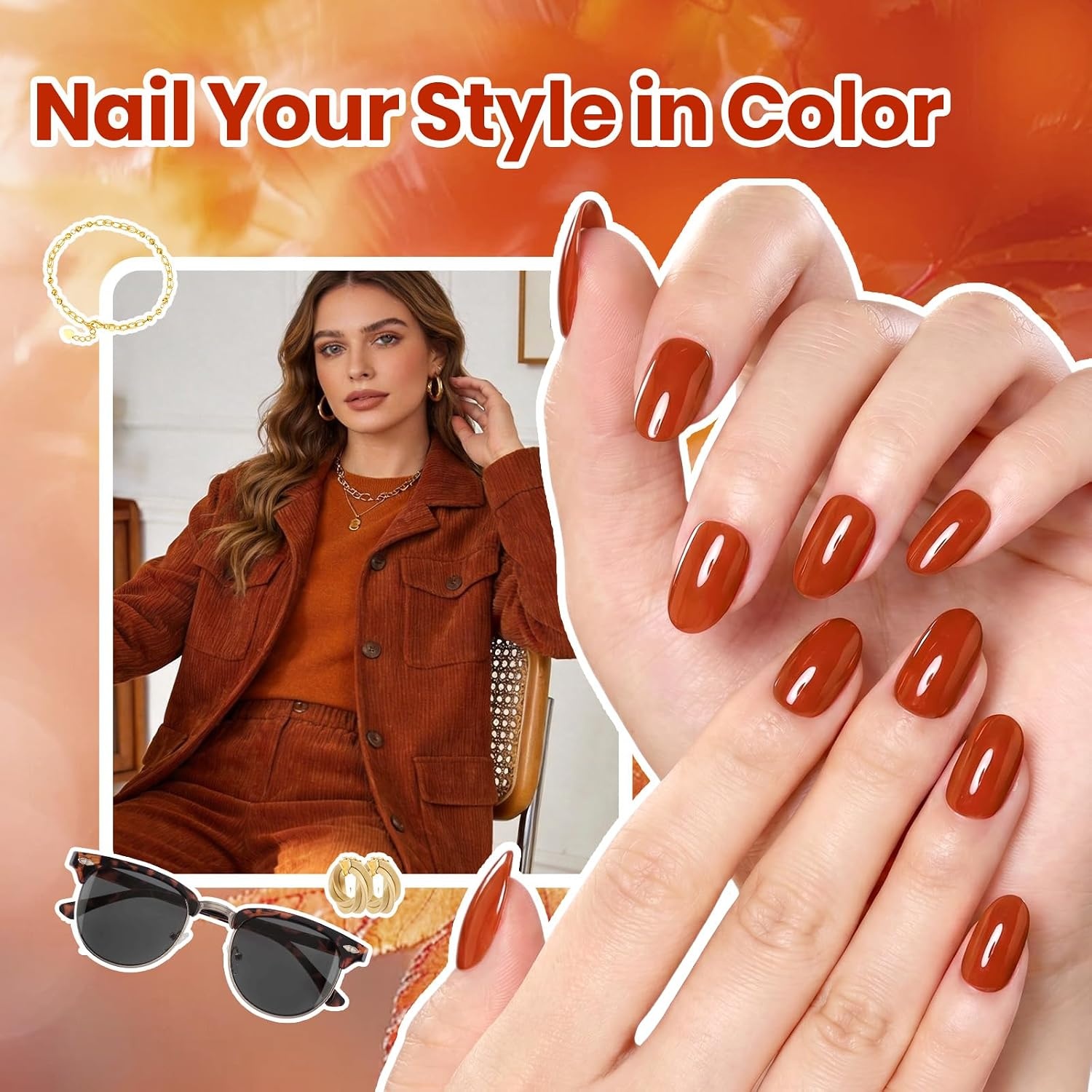 image:imageBeetles Dark Brown Nail Polish Quick Dry Regular Nail Polish Chocolate Mocha Brown Nail Polish Air Dry No UV Lamp Needed for DIY At Home Manicure 051Fl Oz15MLSunRipe Spice