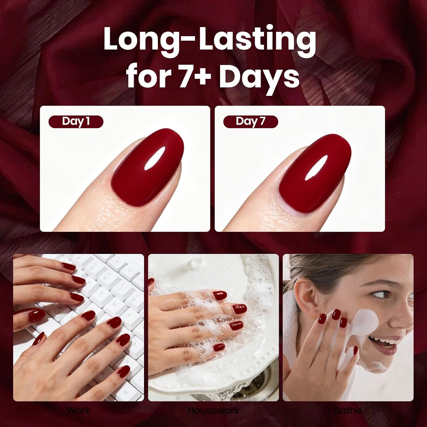 image:imageBeetles Dark Brown Nail Polish Quick Dry Regular Nail Polish Chocolate Mocha Brown Nail Polish Air Dry No UV Lamp Needed for DIY At Home Manicure 051Fl Oz15MLCrimson Era