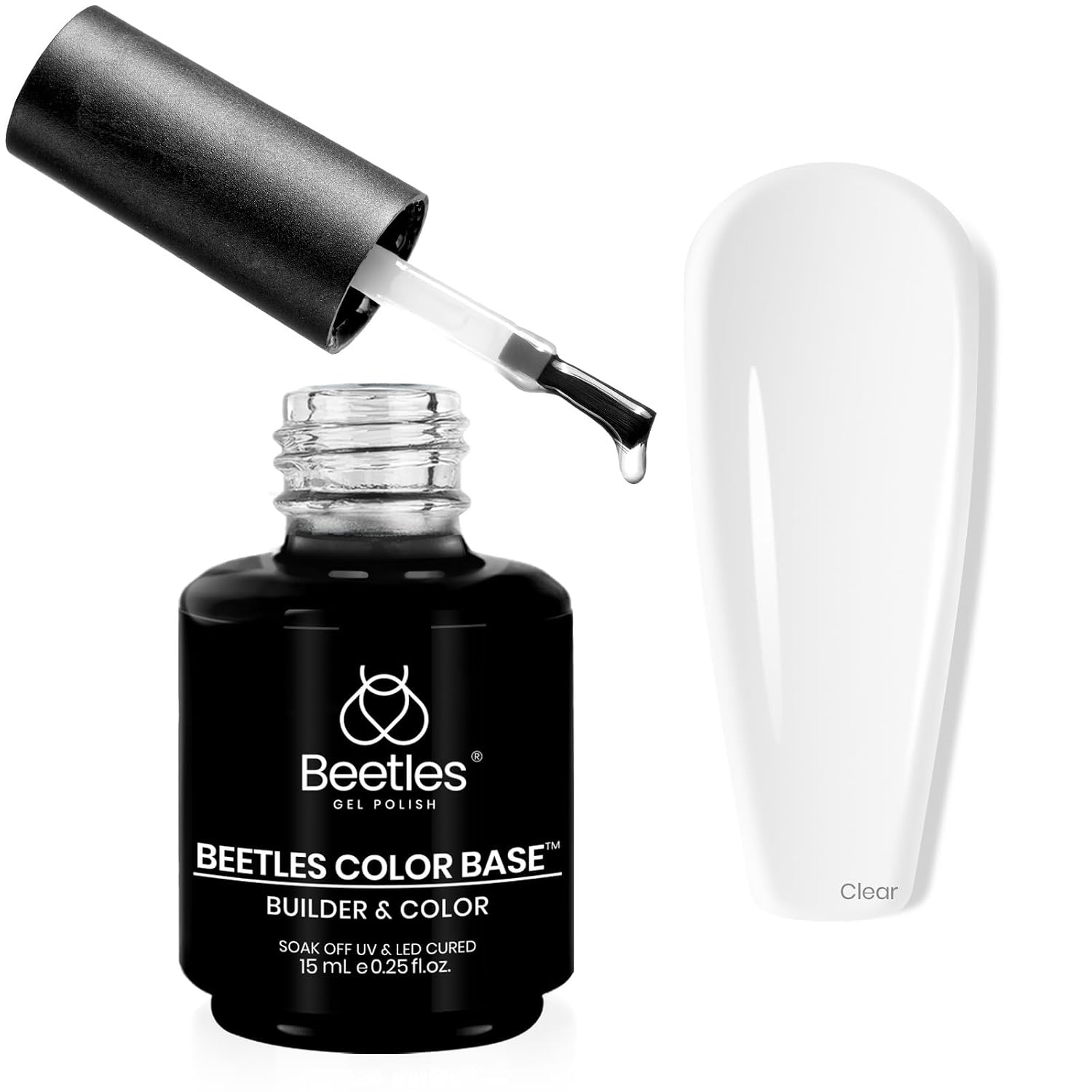 image:imageBeetles Nude Color Base Gel Polish 15ml Nude French Tip Gel Neutral nude color base gel for French tip styles with smooth DIY manicure applicationAClear
